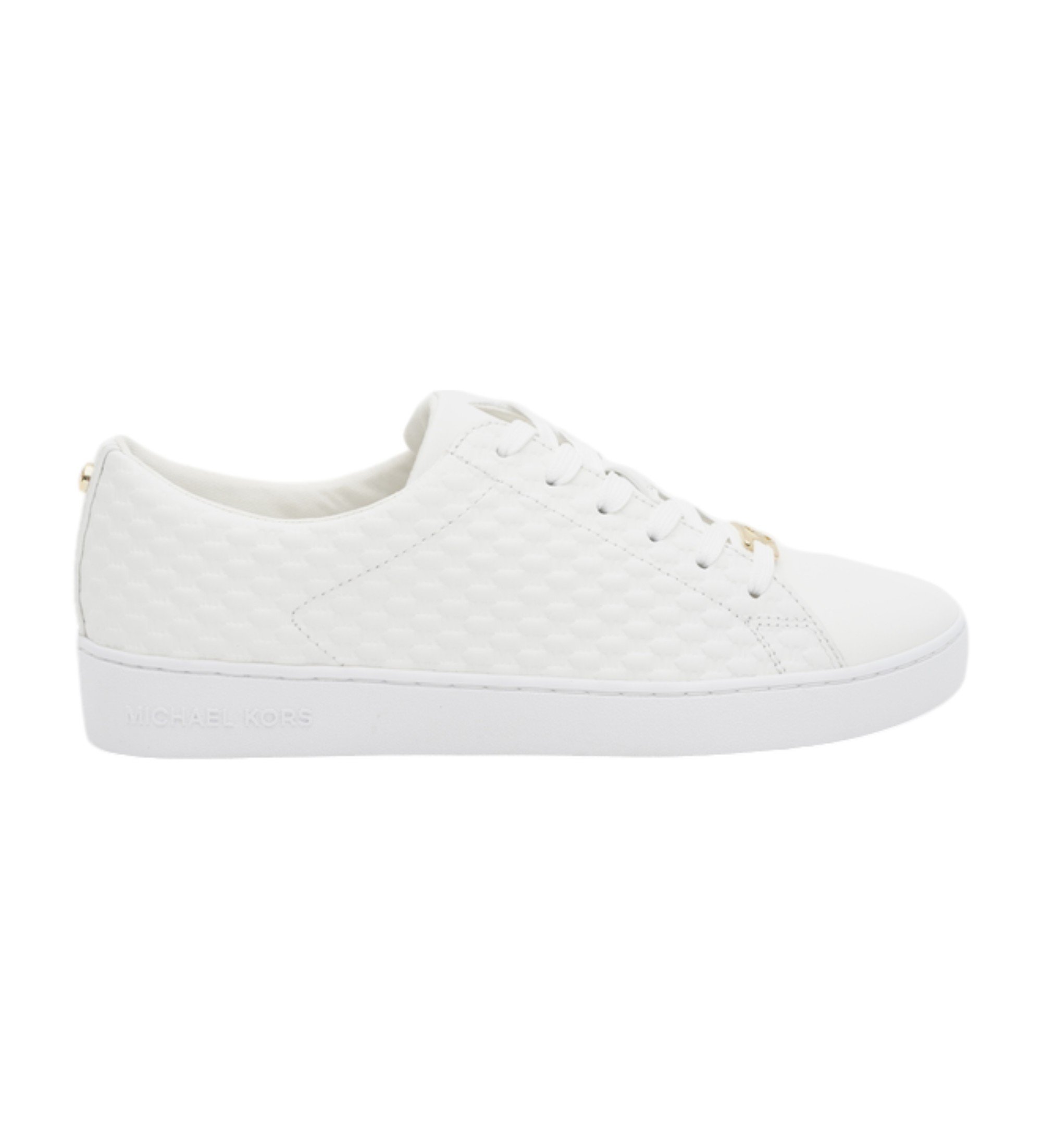Michael Kors für Damen. 43R4KTFS1L Keaton Logo-Turnschuhe (40), Weiß, Wohnung, Schnürsenkel, Lässig