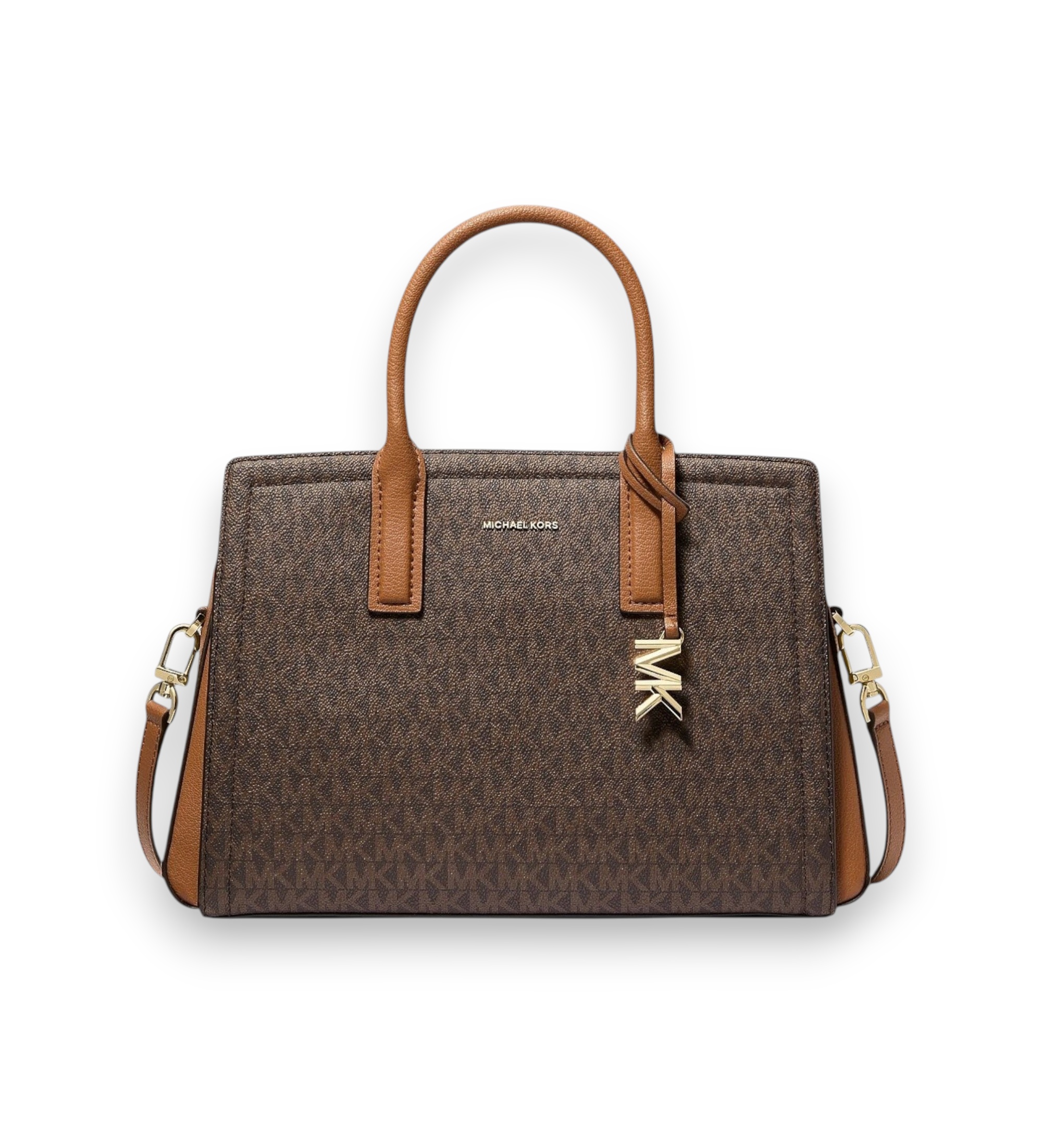 Michael Kors für Damen. 30R5G9IS6B Mittlere Laila Schultertasche mit braunem Logo (OSFA), Lässig, Segeltuch