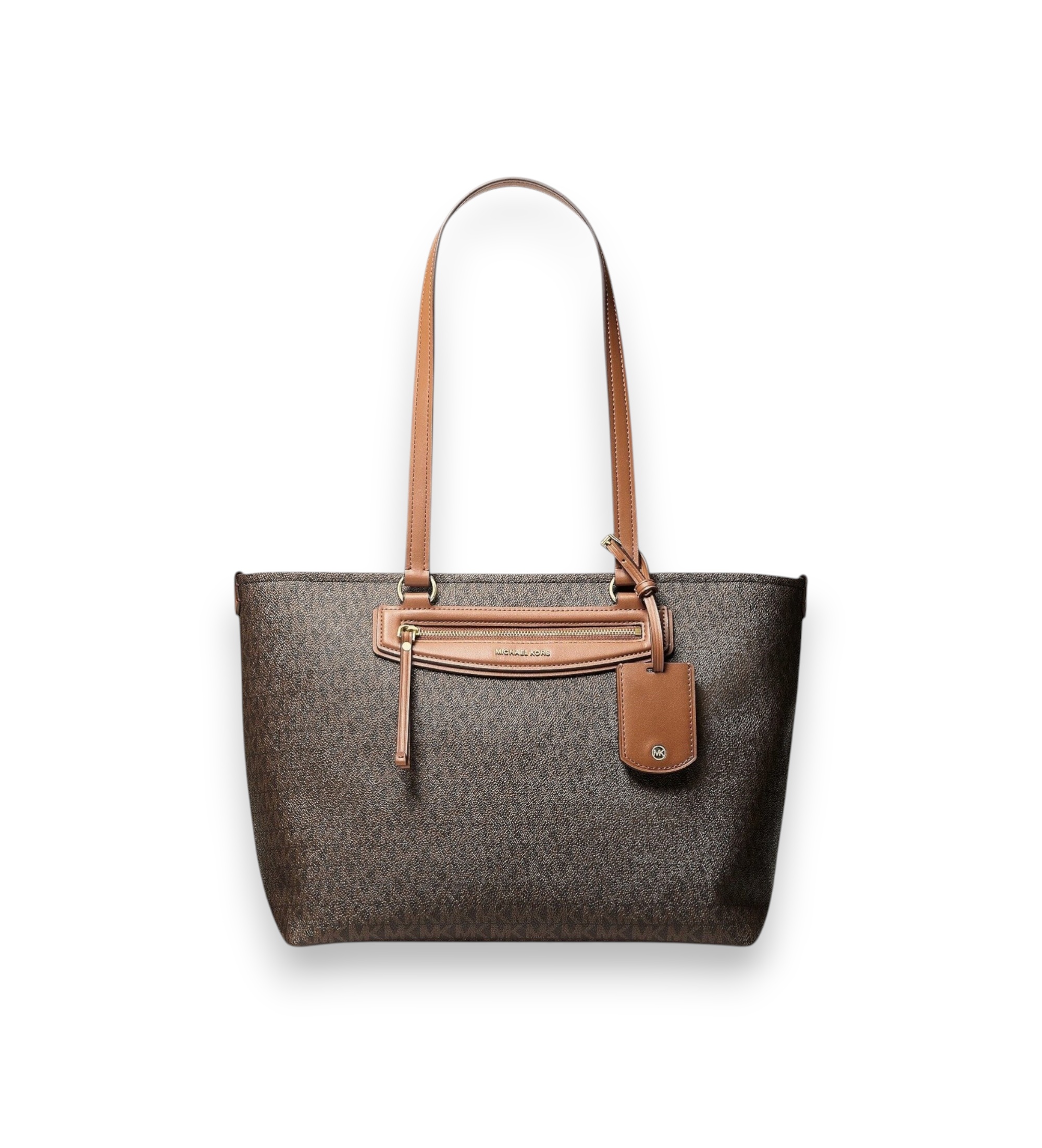 Michael Kors für Damen. 30S6GTVT2B Jet Set Travel Tragetasche medium mit braunem Logo (OSFA), Lässig, Segeltuch