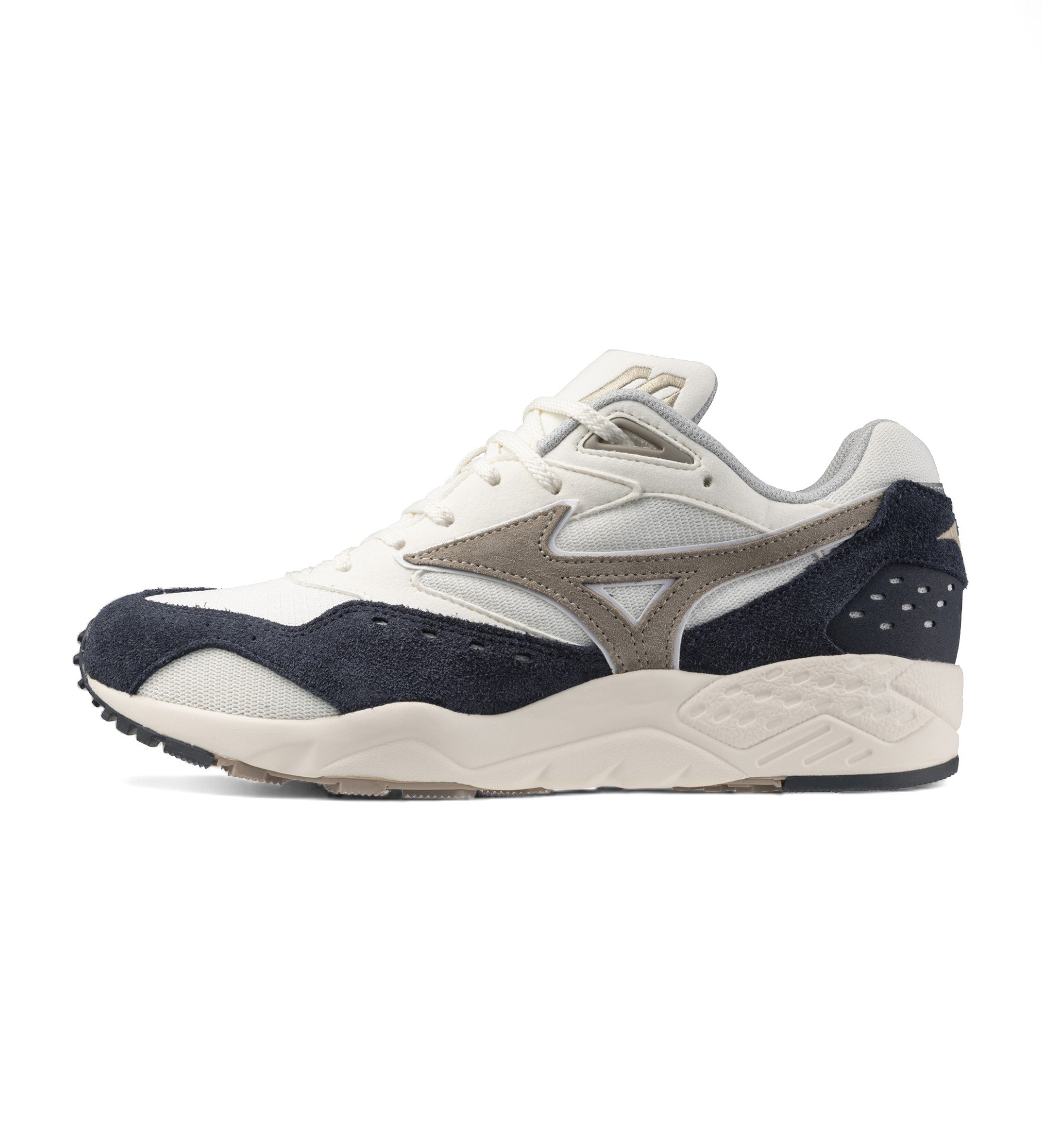 Mizuno für Herren. D1GA2369 Contender S Lederschuhe weiß, blau (40), Wohnung, Wildleder, Schnürsenkel, Lässig