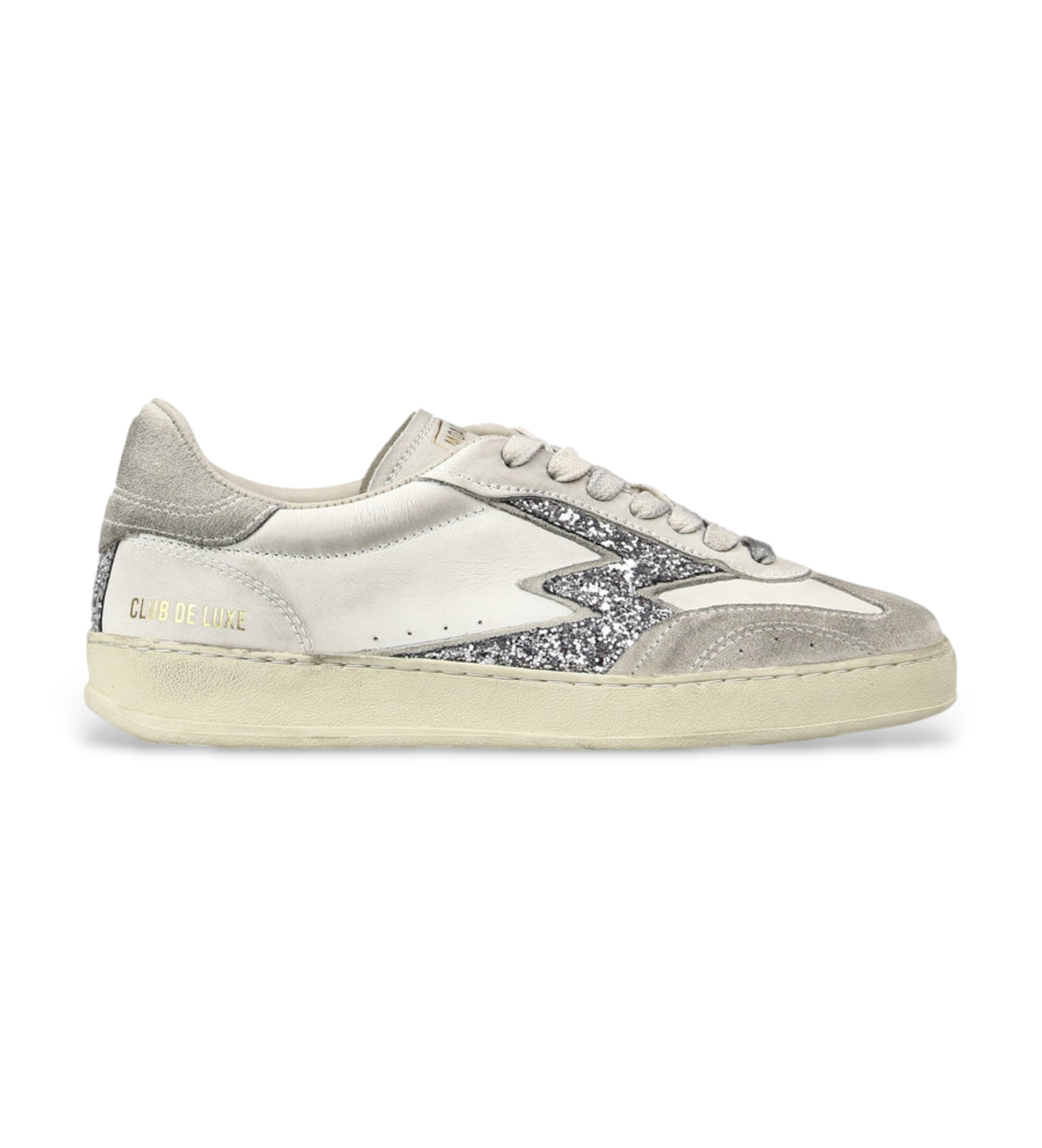 MOA Concept für Damen. MG630CO1 Leder Turnschuhe Club weiß (37), Wohnung, Schnürsenkel, Lässig