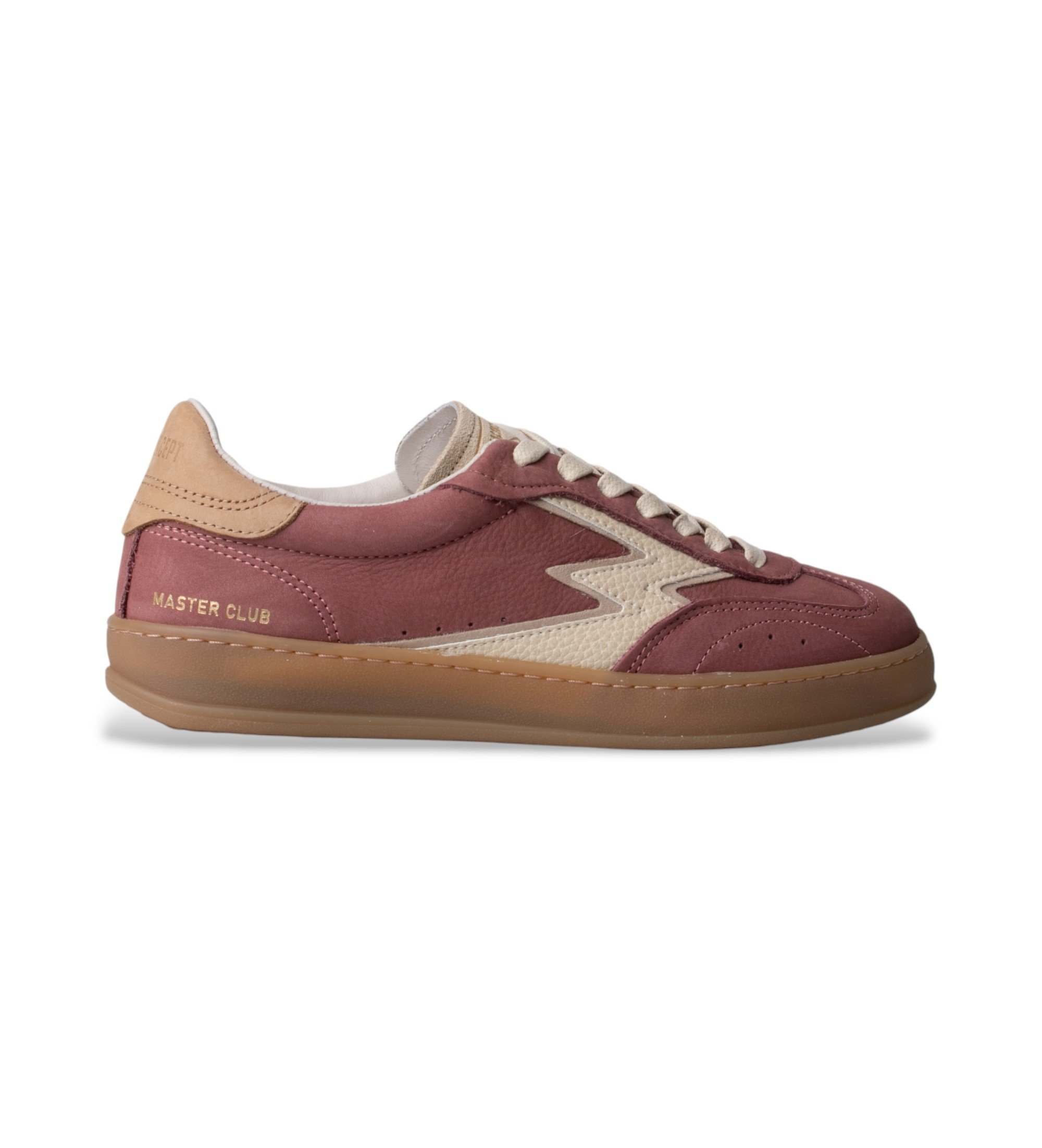 MOA Concept für Damen. CL260 Leder Sneakers Club rot (38), Wohnung, Schnürsenkel, Lässig