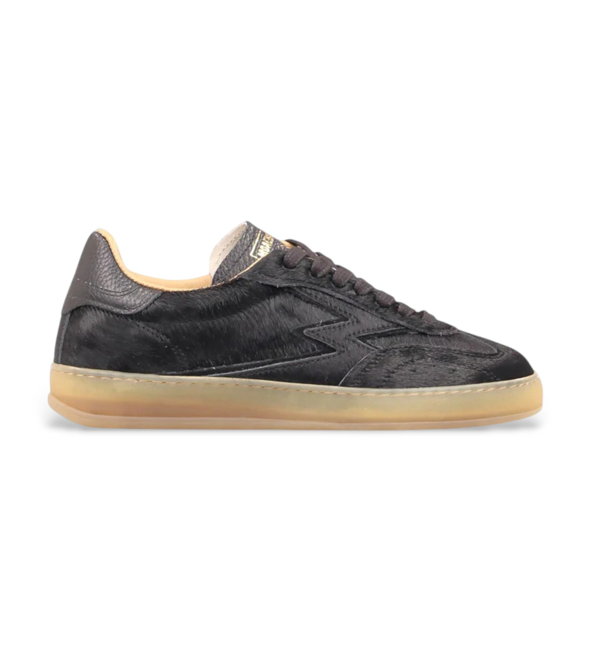 MOA Concept für Damen. CL145 Leder Club Sneakers schwarz (36), Wohnung, Schnürsenkel, Lässig