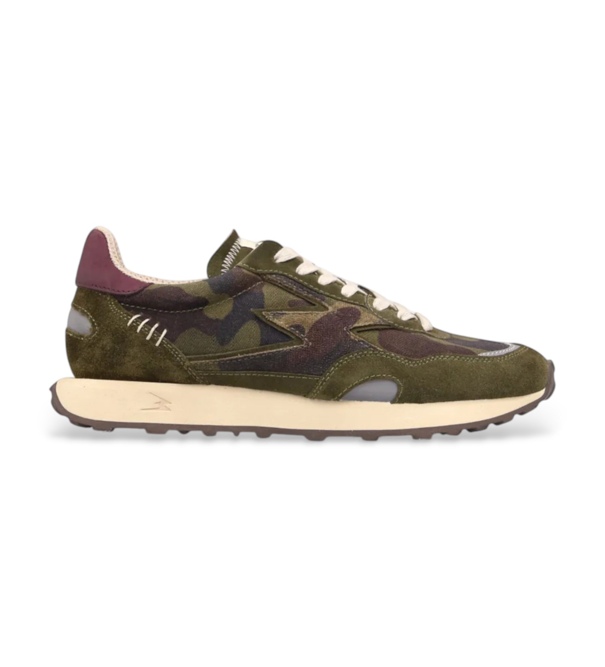 MOA Concept für Herren. HY114 Hype Camouflage Leder Turnschuhe (42), Wohnung, Schnürsenkel, Lässig