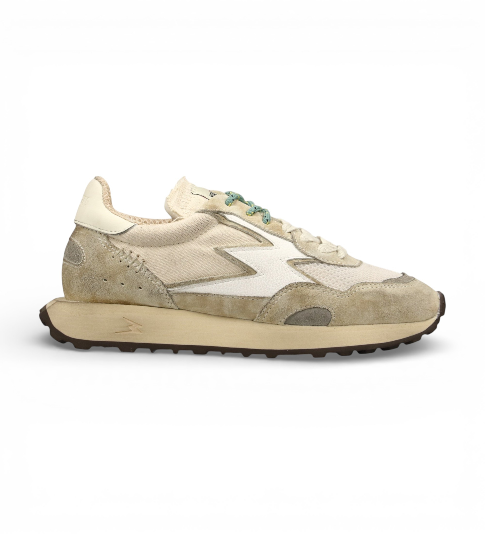 MOA Concept für Damen. HY235 Hype beige Turnschuhe (37), Wohnung, 1 bis 3 cm, Schnürsenkel, Lässig