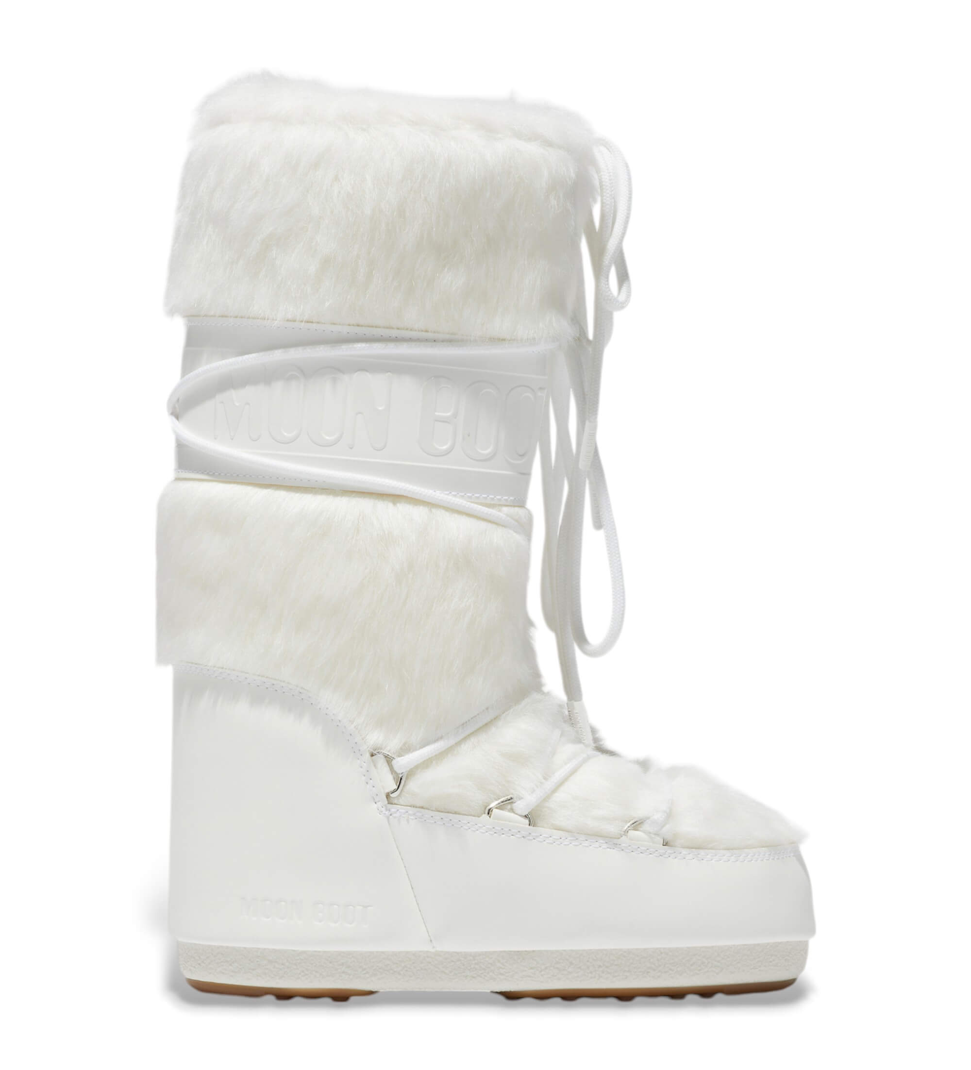 Moon Boot für Damen. 80D1408900 Icon Kunstfell-Stiefel weiß (42/44), Wohnung, Keine, Lässig, Schnee