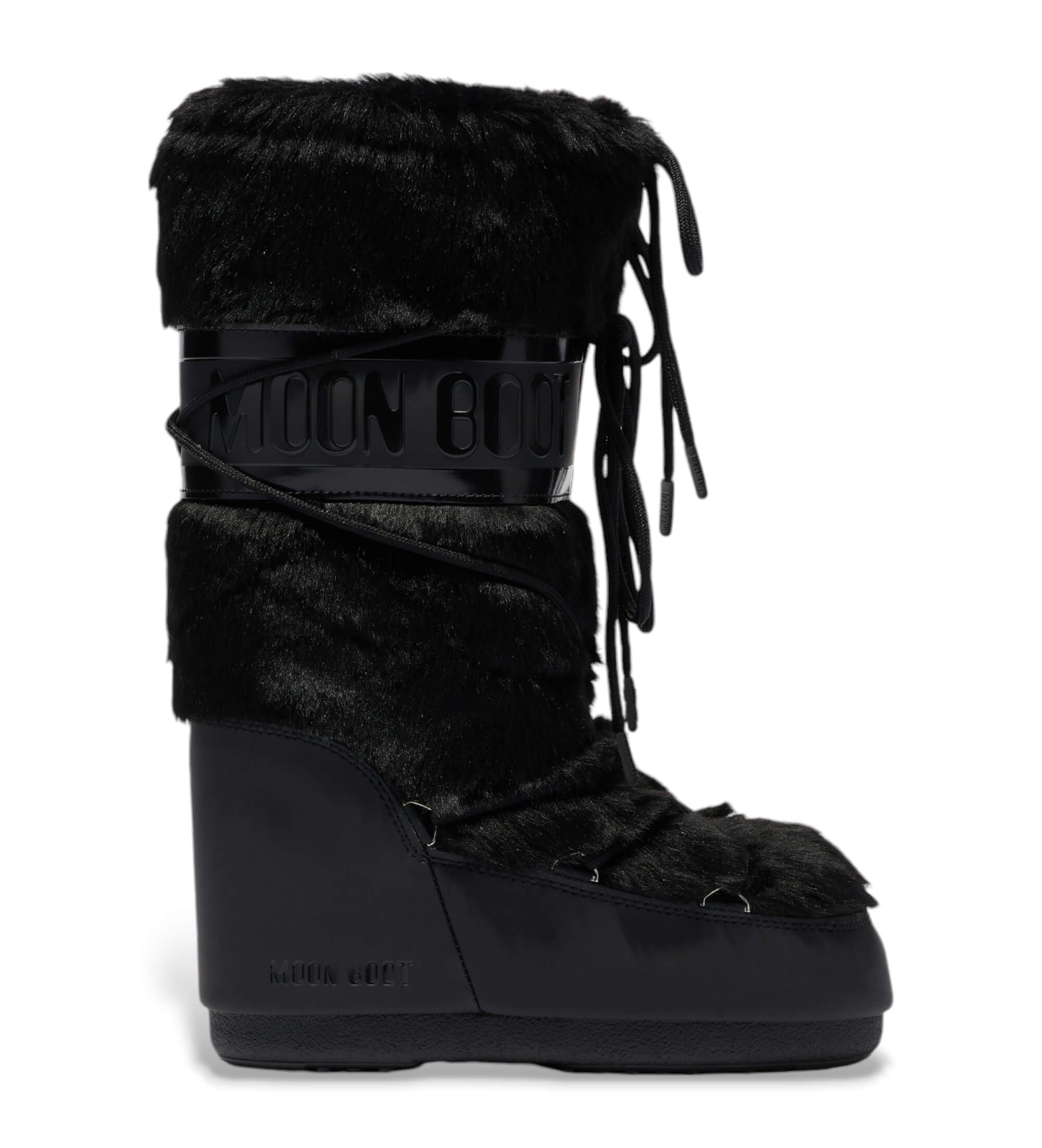 Moon Boot für Damen. 80D1408900 Icon Kunstfell-Stiefel schwarz (39/41), Wohnung, Keine, Lässig, Schnee
