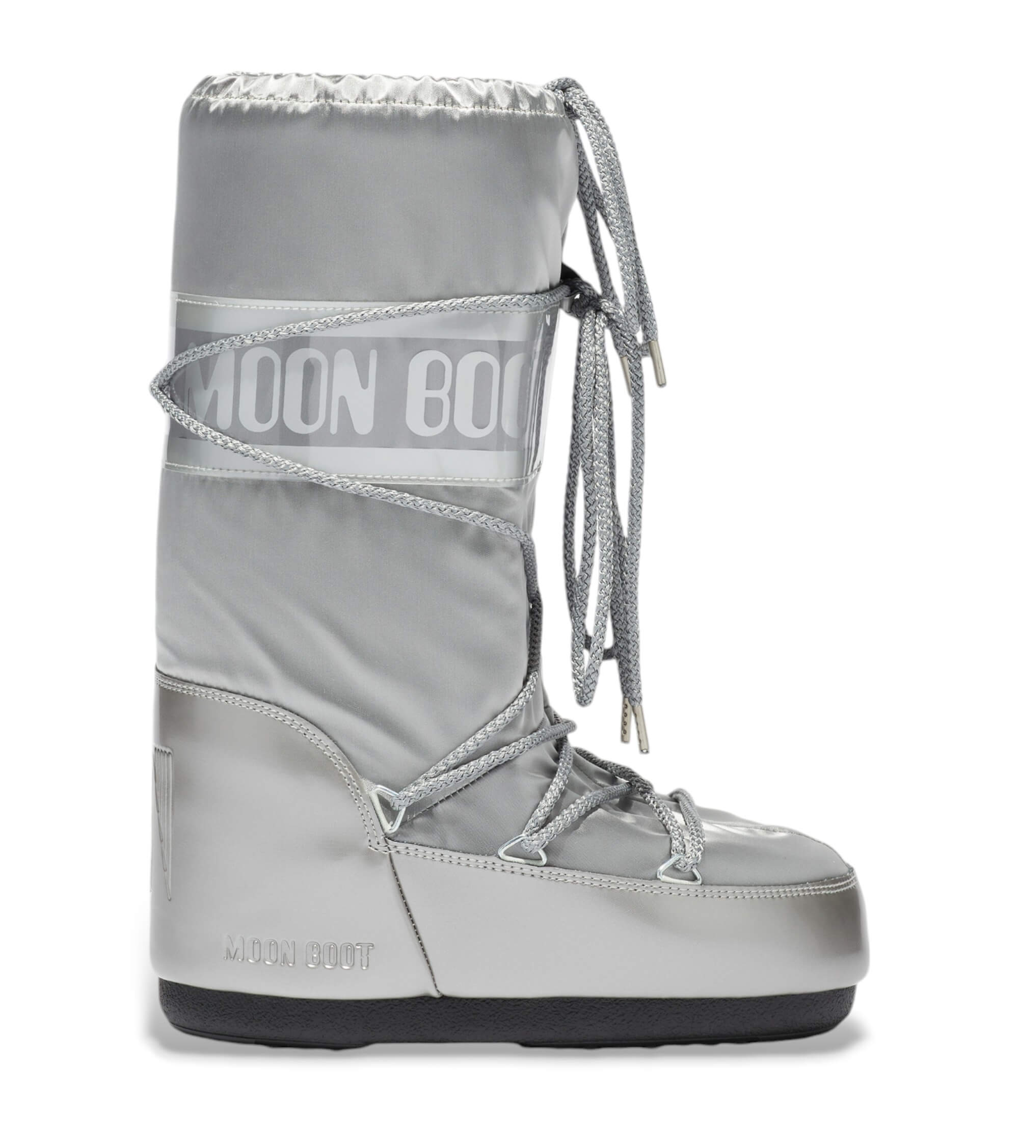 Moon Boot für Damen. 80D1401680 Silberne Icon Glance Stiefel (35/38), Wohnung, Keine, Lässig, Schnee