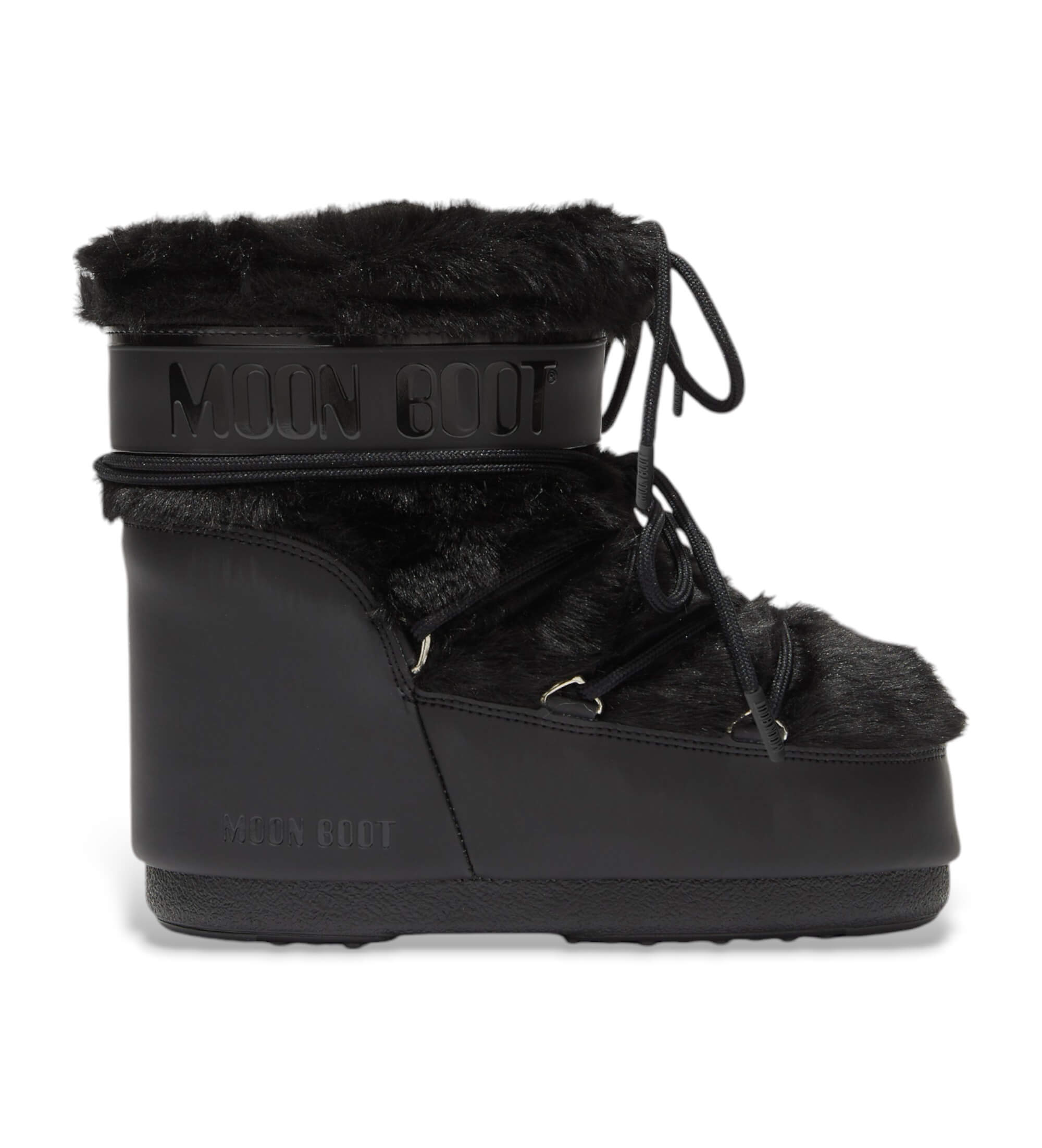 Moon Boot für Damen. 80D1409390 Icon Low Faux Stiefel schwarz (39/41), Wohnung, Keine, Lässig, Schnee