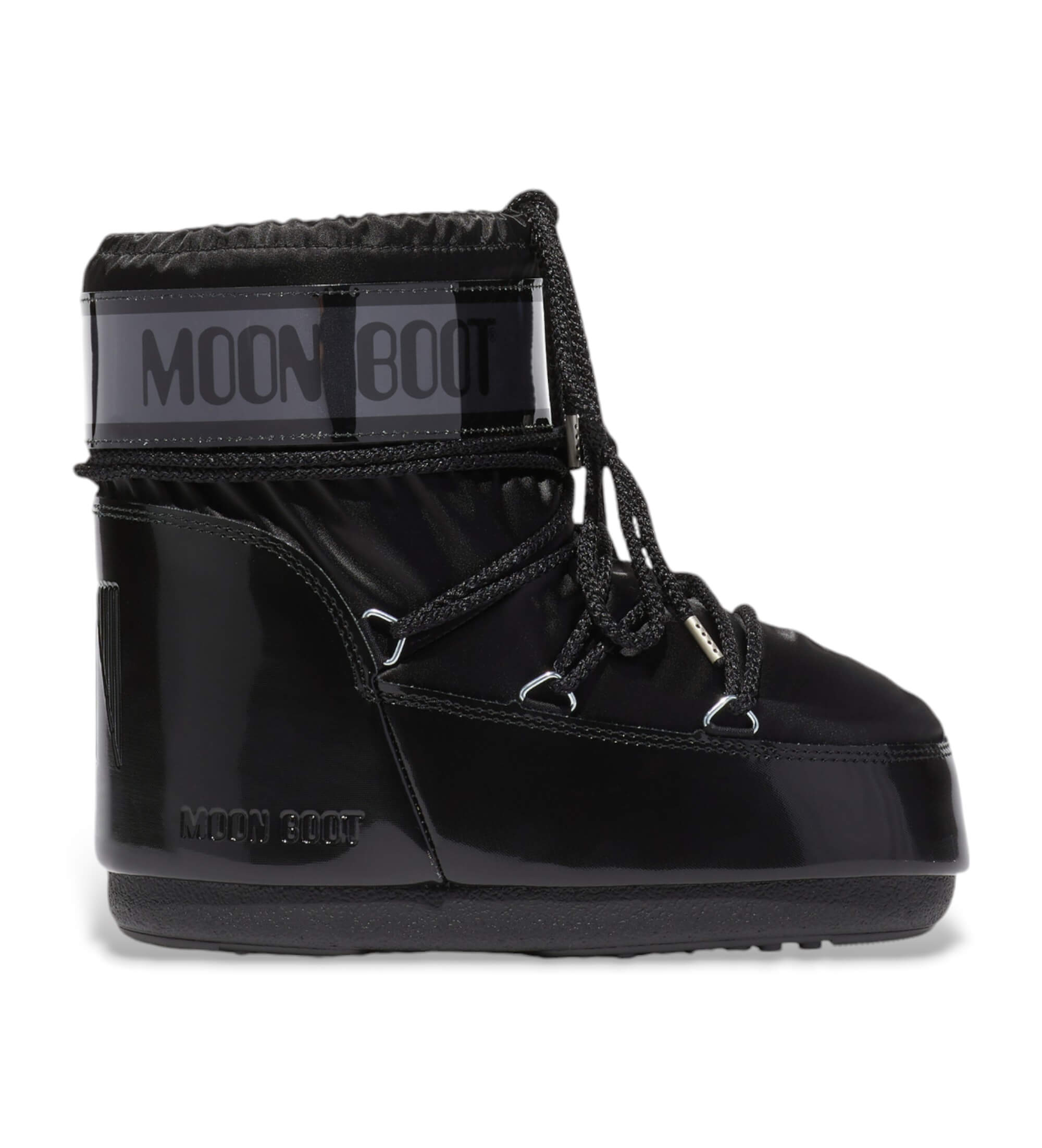 Moon Boot für Damen. 80D1409350 Icon Low Glance Stiefel schwarz (42/44), Wohnung, Keine, Lässig, Schnee
