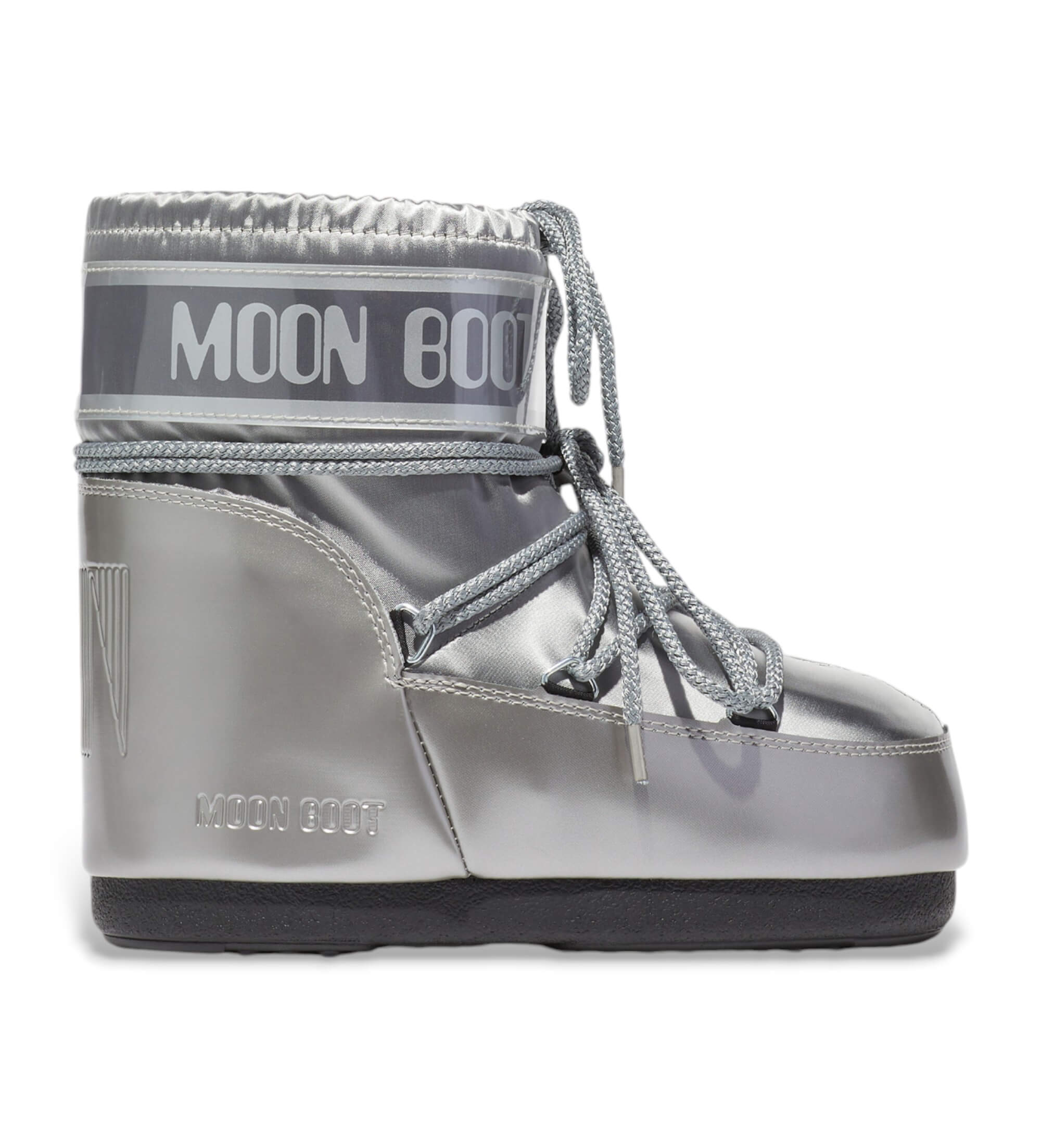 Moon Boot für Damen. 80D1409350 Silberne Icon Low Glance Stiefel (39/41), Wohnung, Keine, Lässig, Schnee