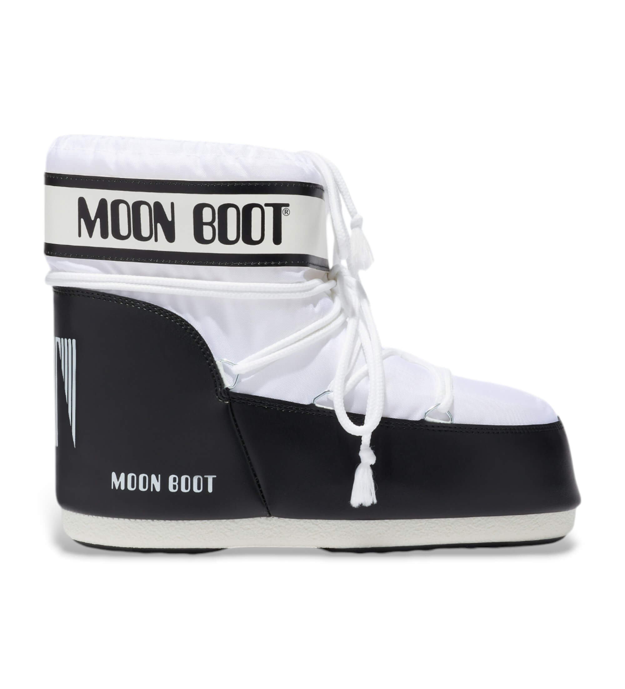 Moon Boot für Damen. 80D1409340 Icon Low Nylon Stiefel weiß (42/44), Wohnung, Keine, Lässig, Schnee