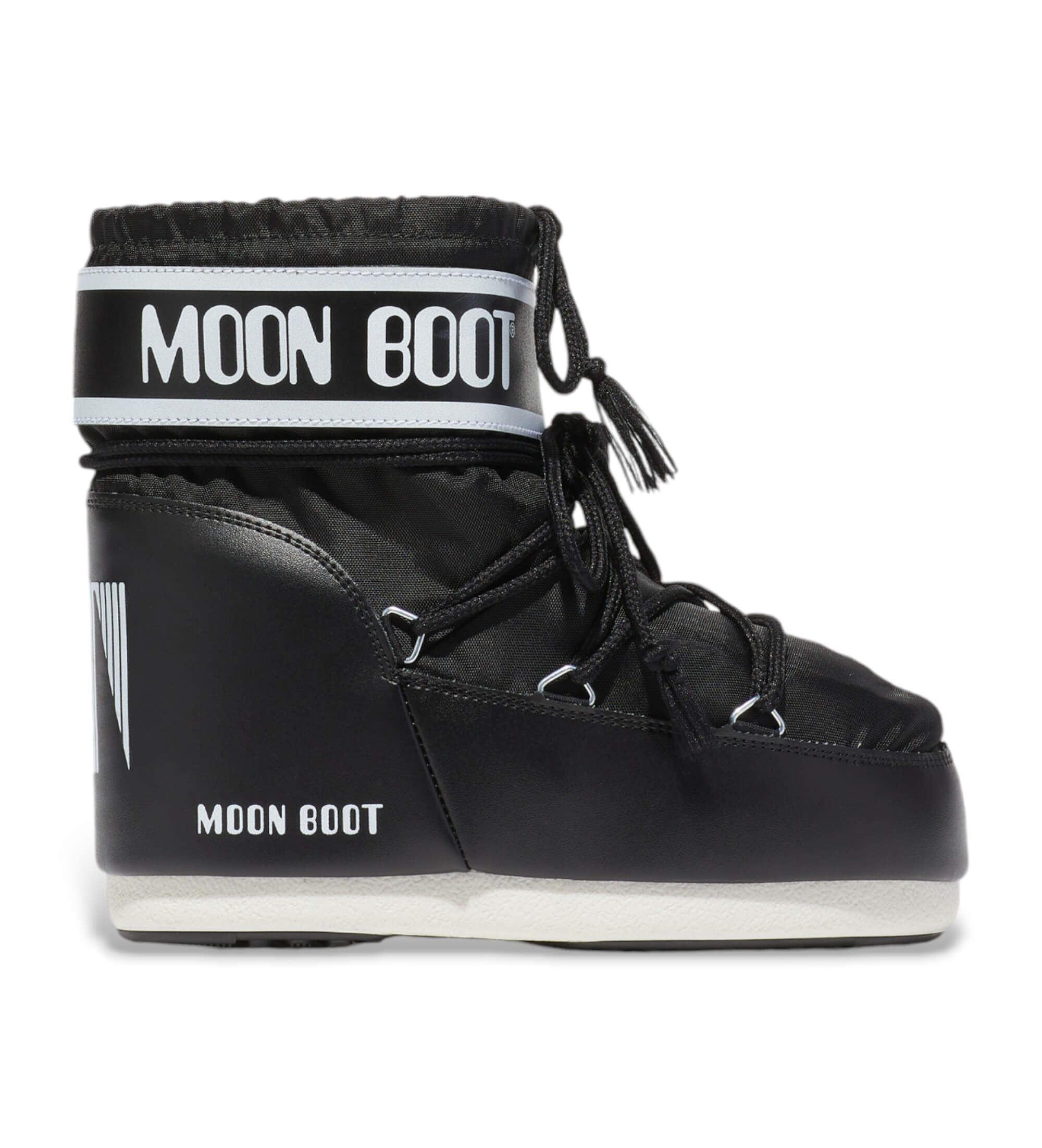 Moon Boot für Damen. 80D1409340 Icon Low Nylon Stiefel schwarz (33/35), Wohnung, Keine, Lässig, Schnee