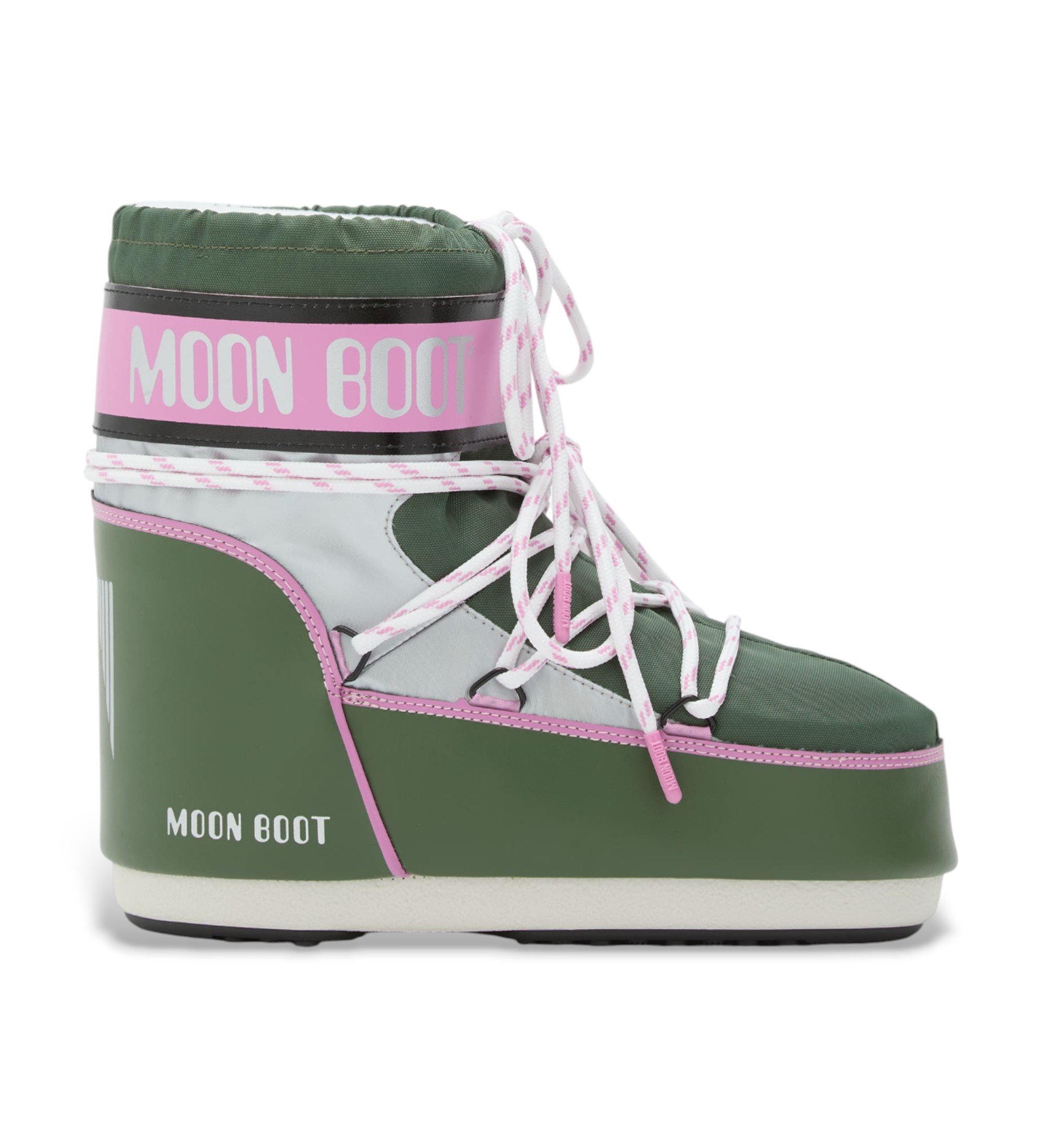 Moon Boot Unisex. 80D1409650 Icon Low Space Rennstiefel grün (36/38), Wohnung, Schnürsenkel, Lässig