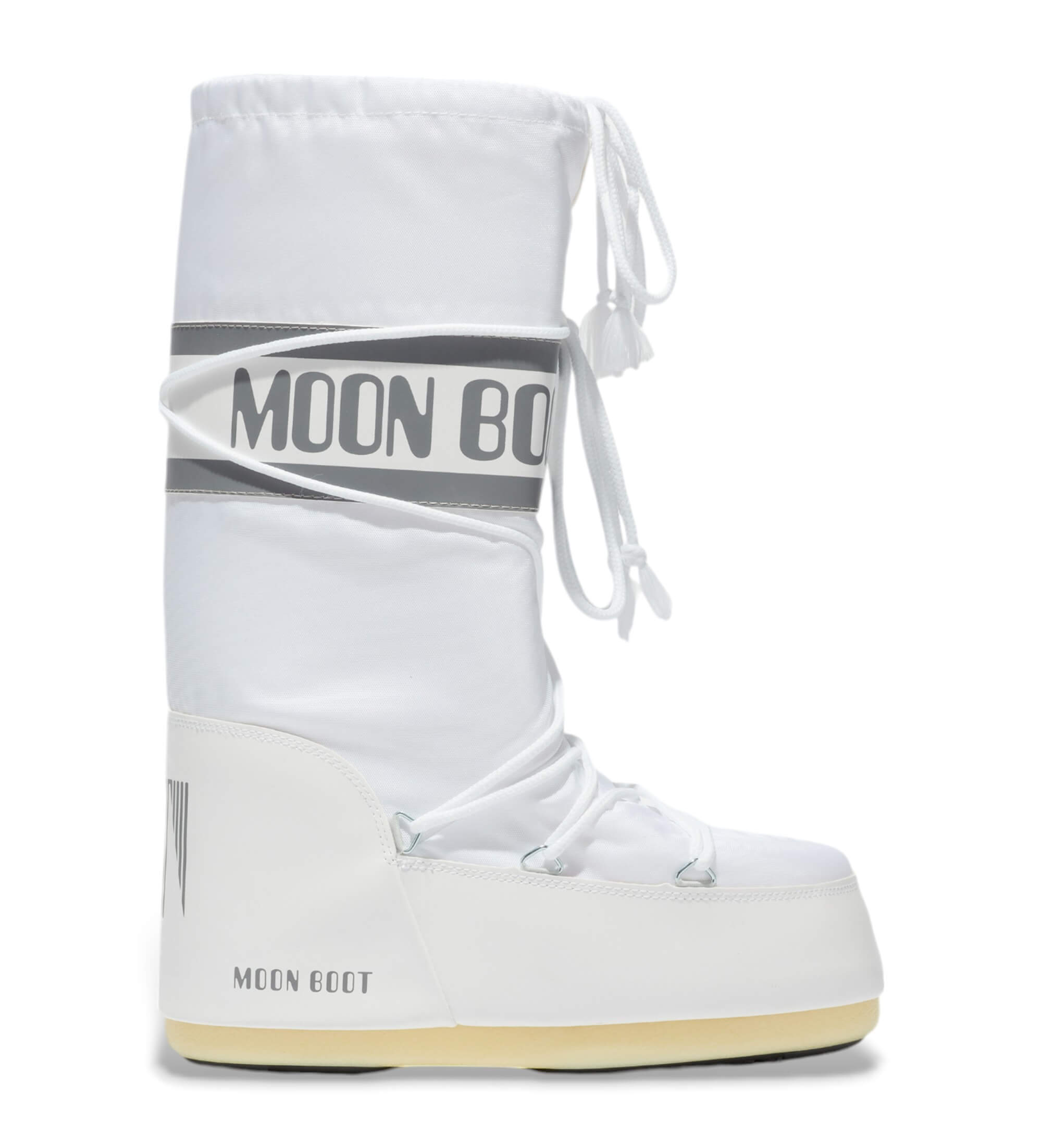 Moon Boot für Damen. 80D1400440 Icon Nylon Stiefel weiß (39/41), Wohnung, Keine, Lässig, Schnee