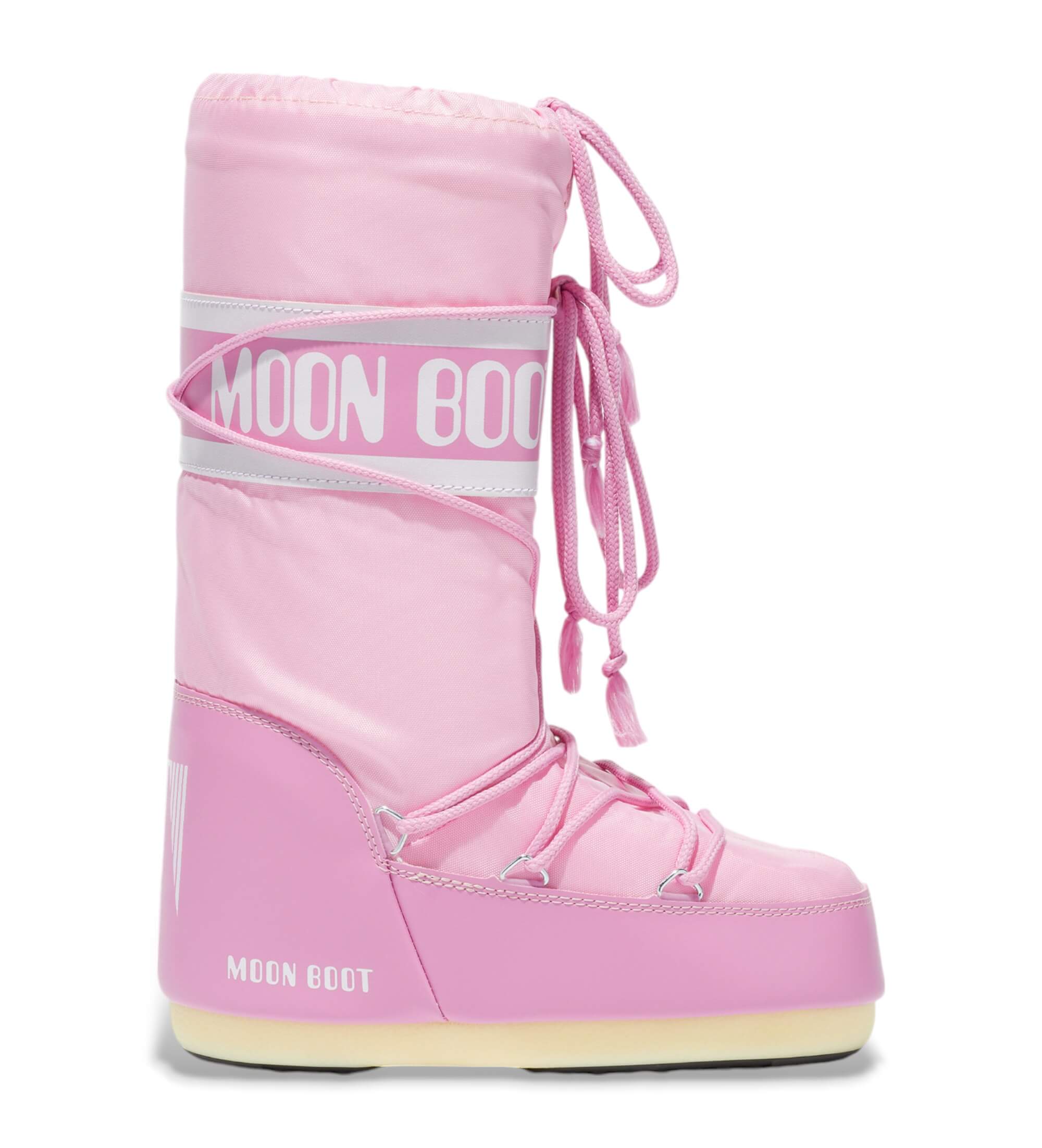 Moon Bootvoor vrouwen. 80D1400440 Icon Nylon Laarzen roze (39/41), Plat, Geen, Casual, Sneeuw