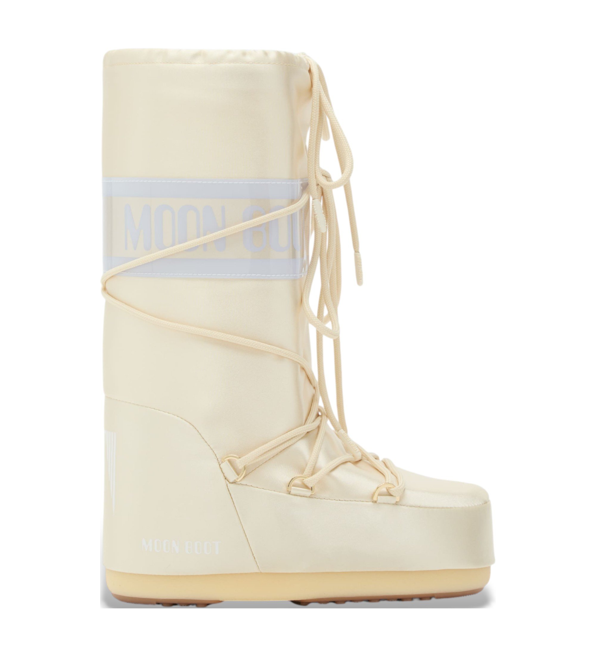 Moon Boot für Damen. 80D1403060 Icon Pearly beige Stiefel (35/38), Wohnung, Schnürsenkel, Lässig