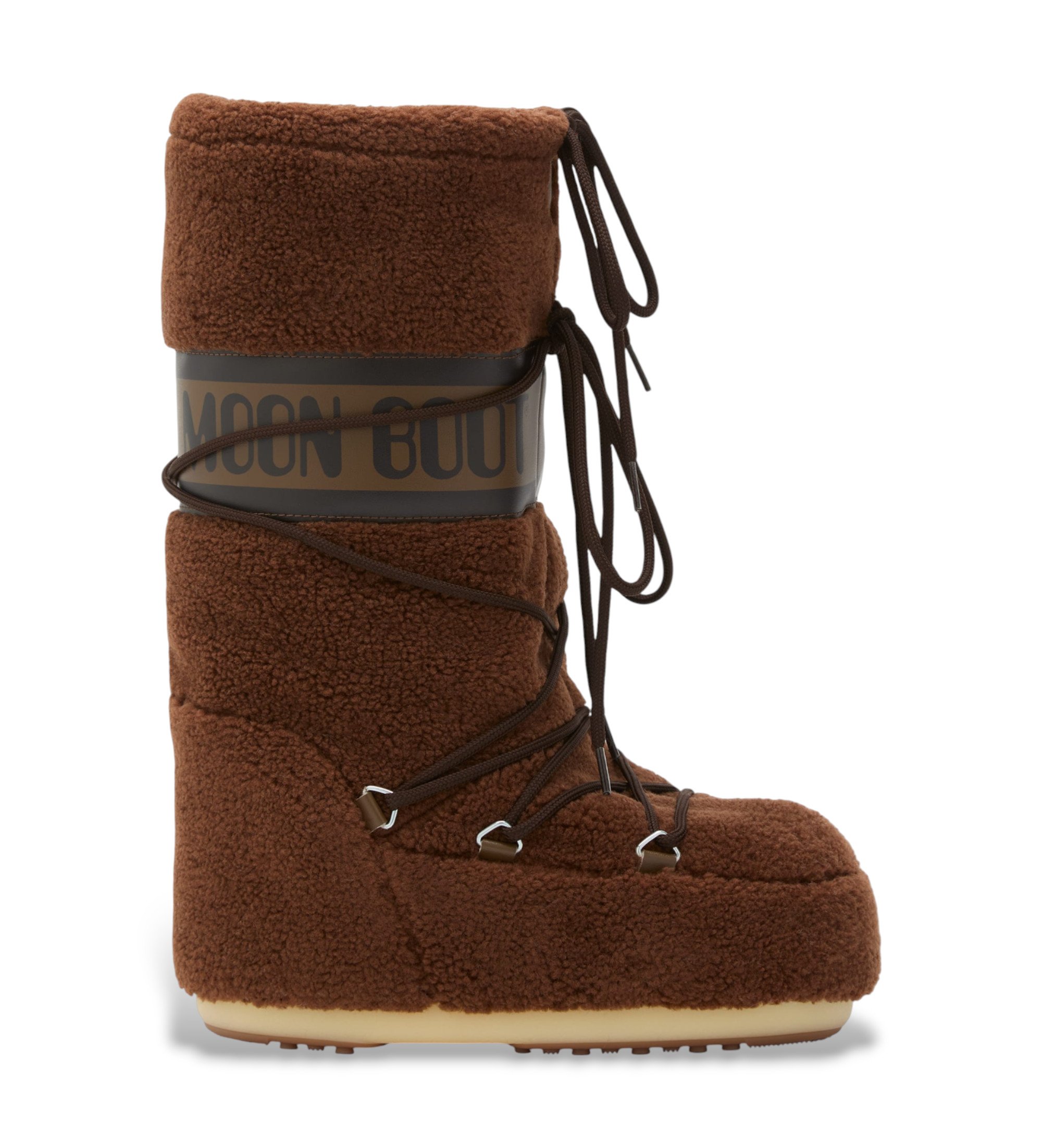 Moon Boot für Damen. 80D1403080 Braune Polar Icon Stiefel (35/38), Wohnung, Schnürsenkel, Lässig