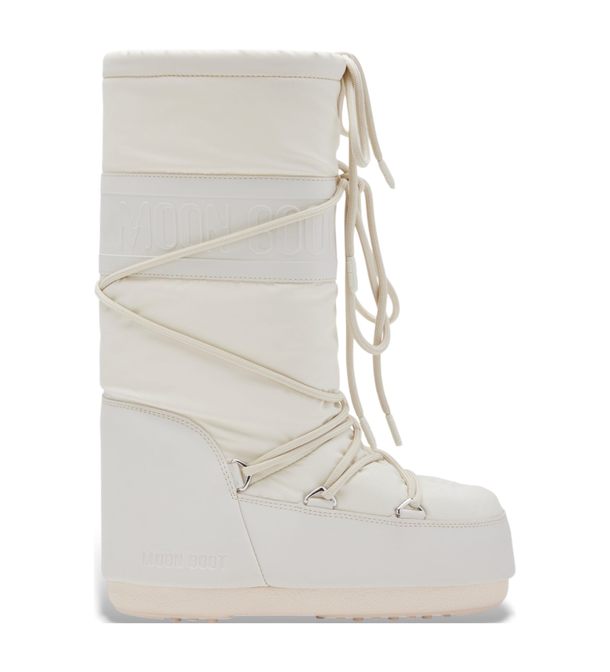 Moon Boot für Damen. 80D1402760 Icon Gummistiefel beige (42/44), Wohnung, Schnürsenkel, Lässig