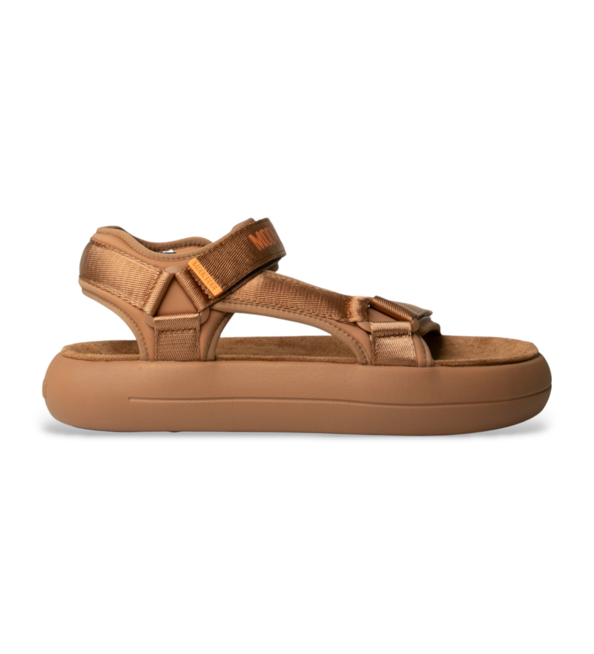 Moon Boot für Damen. 80D2420010 Sandalen MB Super braun (41), Wohnung, Klettverschluss, Lässig