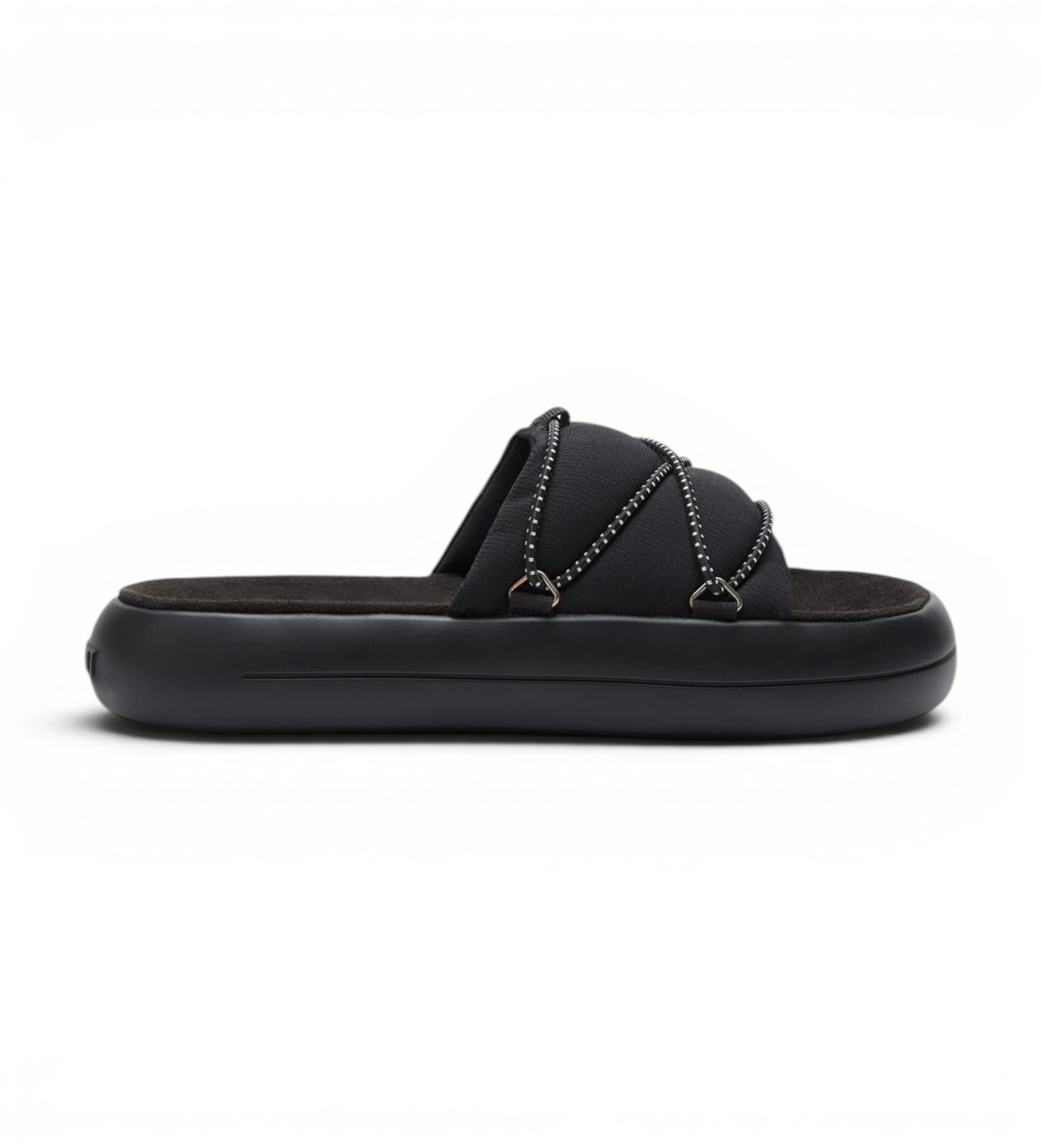 Moon Boot für Damen. 80D2420030 Icon Slide Sandalen schwarz (40), Wohnung, Klettverschluss, Lässig