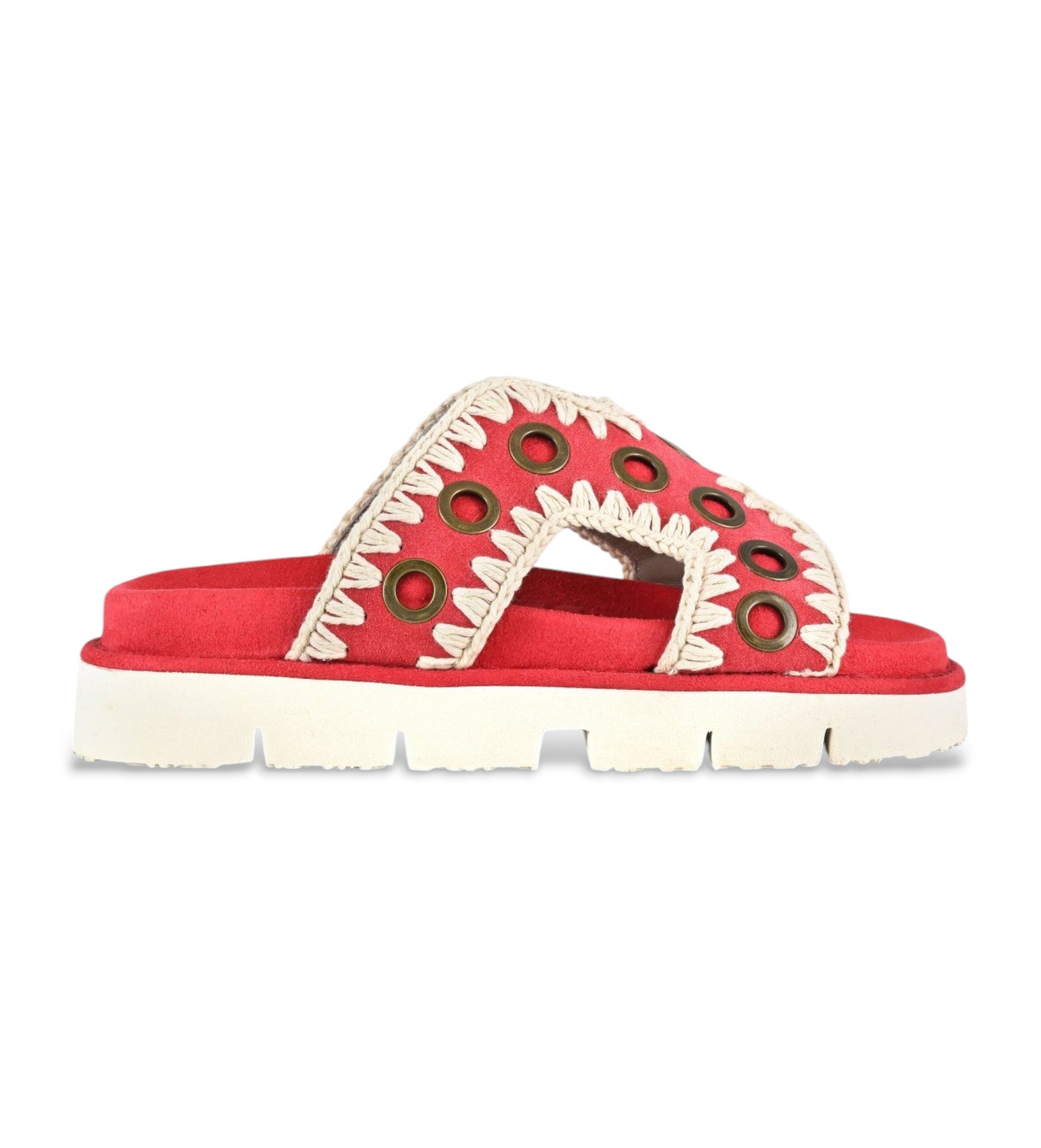 Mou für Damen. MU.SW461013A Bio rosa Sandalen (37), Leder, 1 bis 3 cm, Keine, Lässig