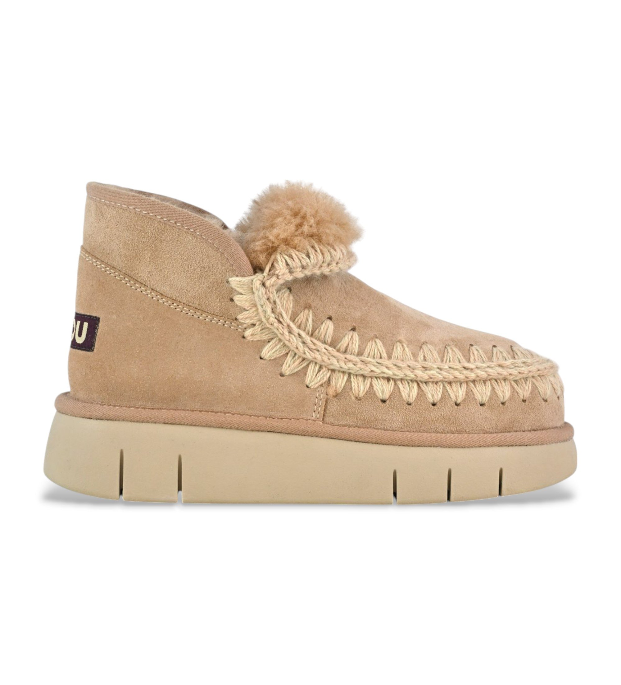 Mou für Damen. MU.FW531009A Eskimo Bounce beige Lederturnschuhe (41), 3 bis 5 cm, Keine, Lässig