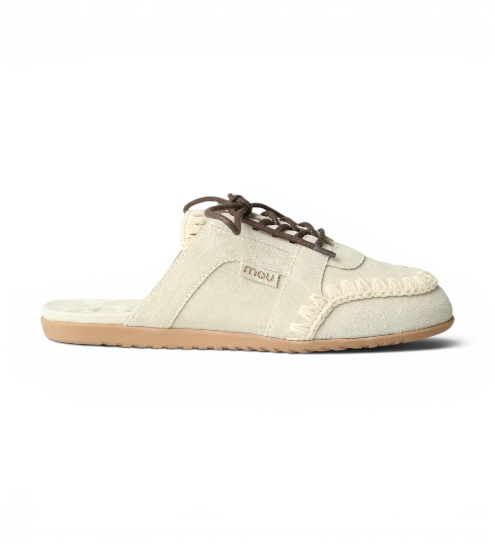 Mou für Damen. MU.SW731013A Sabot Lederschuhe beige (39), Wohnung, Keine, Lässig