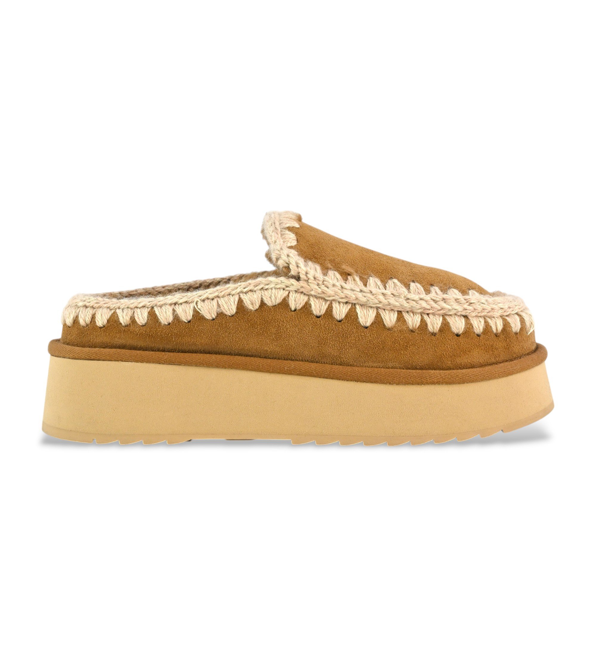 Mou für Damen. MU.FW681004A Clogs Eskimo Plattform Leder Clogs braun (41), über 10cm, Keine, Lässig