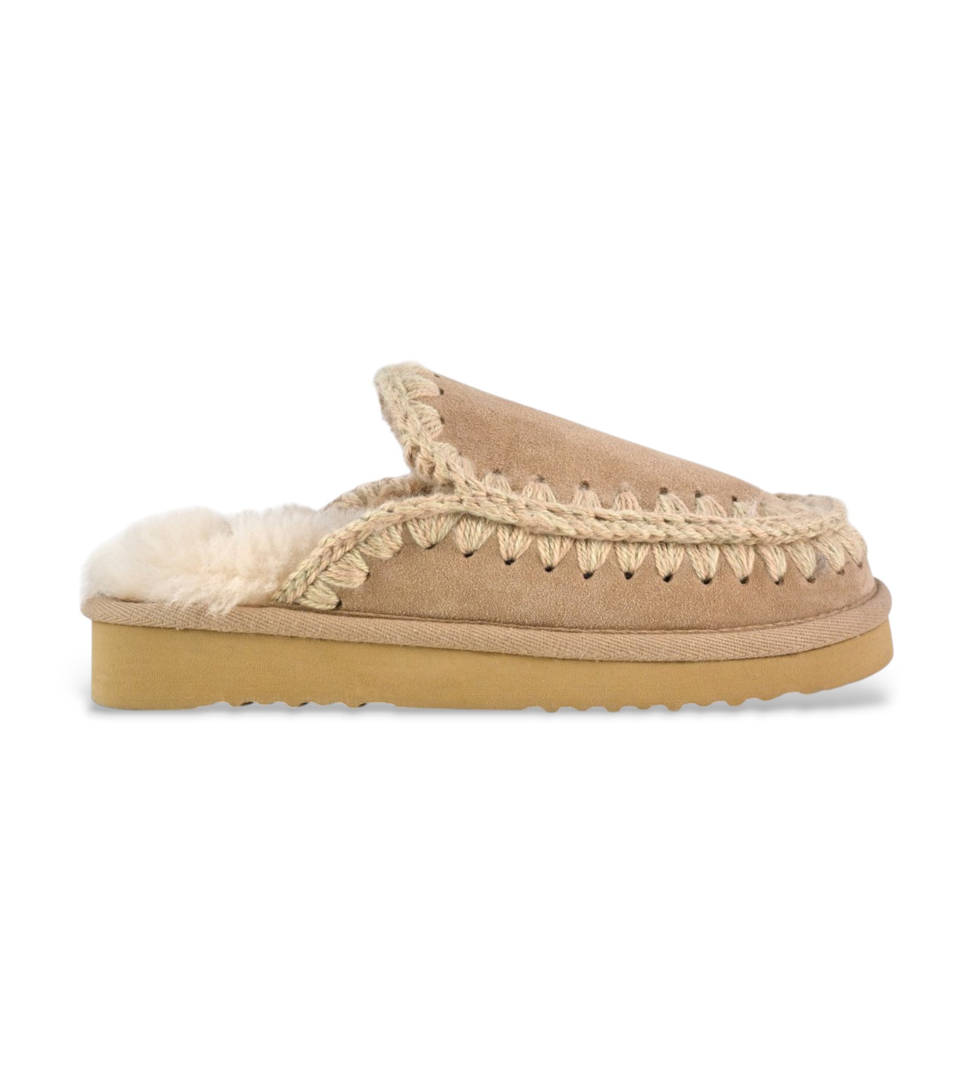 Mou für Damen. MU.FW101125A Braune Eskimo-Lederclogs (38), Wohnung, Keine, Lässig