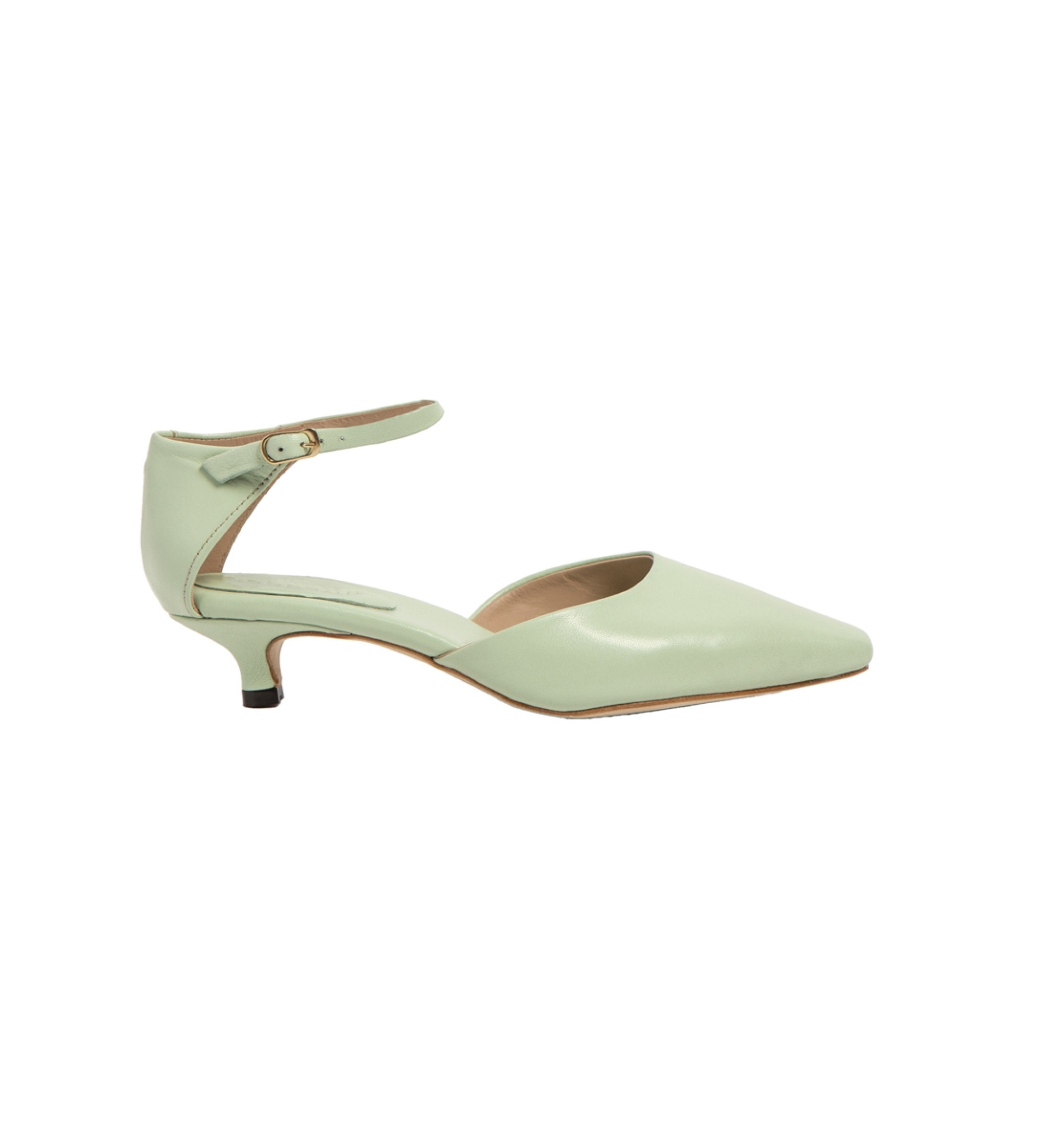 Neosens für Damen. 3302511WL003_0G3 Ledersandalen S3025 Aledo grün (36), 3 bis 5 cm, Schnalle, Lässig, Party