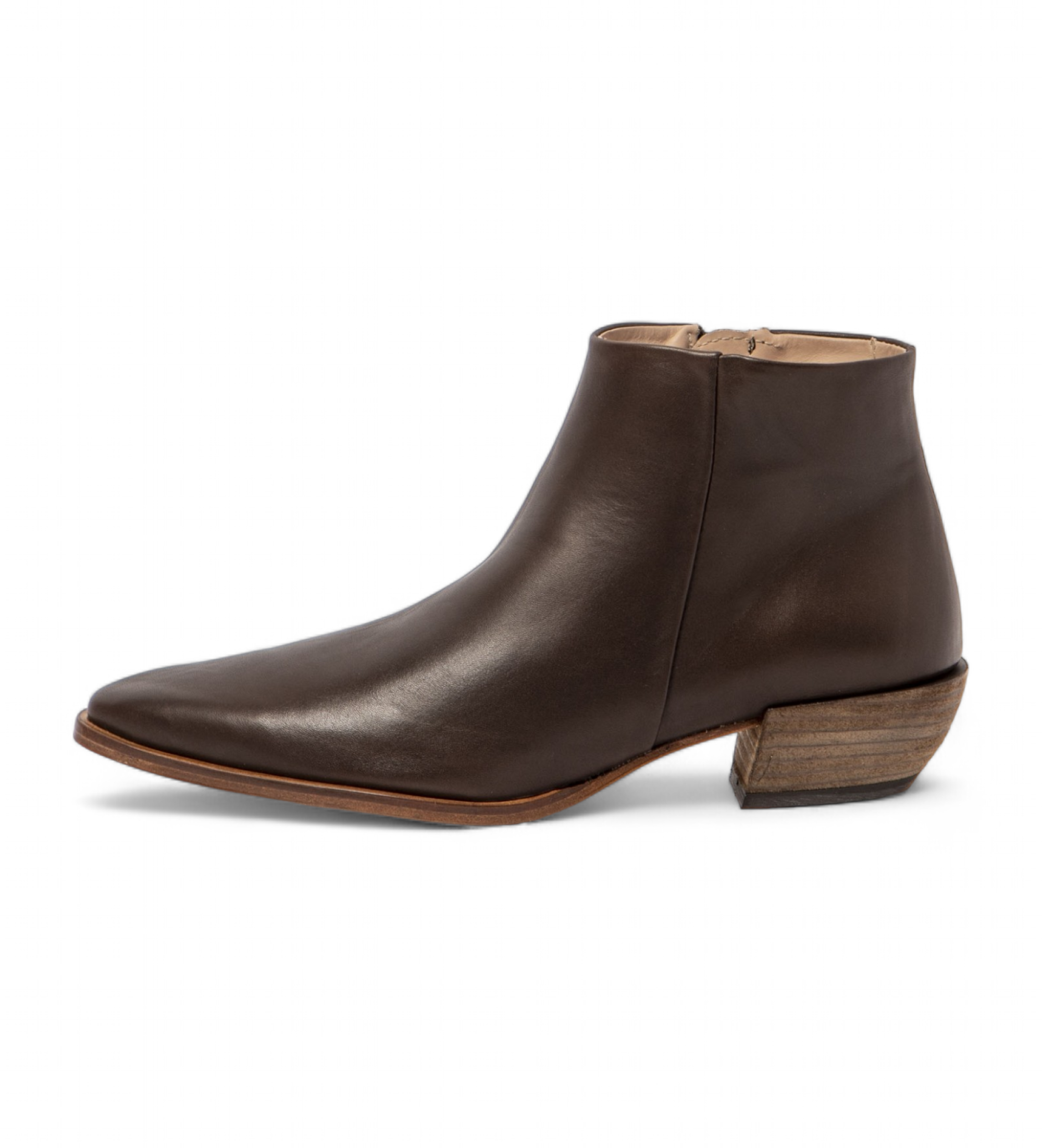 Neosens für Damen. 333521104003_012 Braune Lederstiefeletten S3352 (36), 3 bis 5 cm, Reißverschluss, Lässig