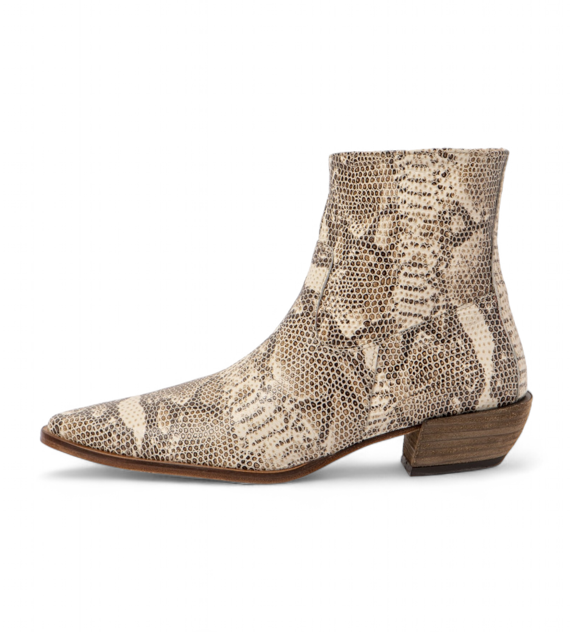 Neosens für Damen. 3335311SM003_ESP Lederstiefeletten S3353 beige (38), 3 bis 5 cm, Reißverschluss, Lässig