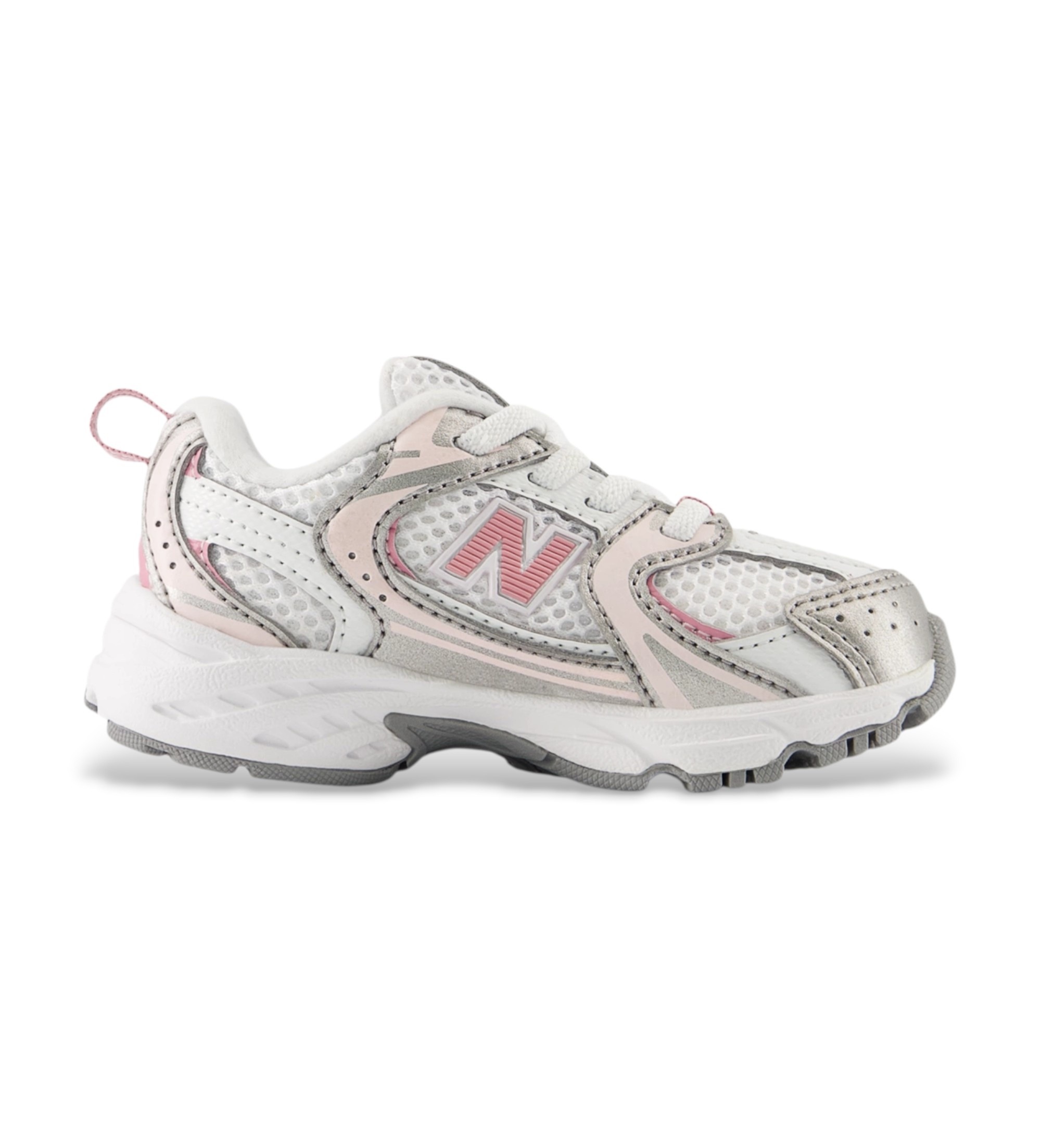 New Balance Unisex für Kinder. IZ530V1 Sneaker 530 Bungee weiß (20), Wohnung, Schnürsenkel, Lässig, Masche, Kinderbekleidung