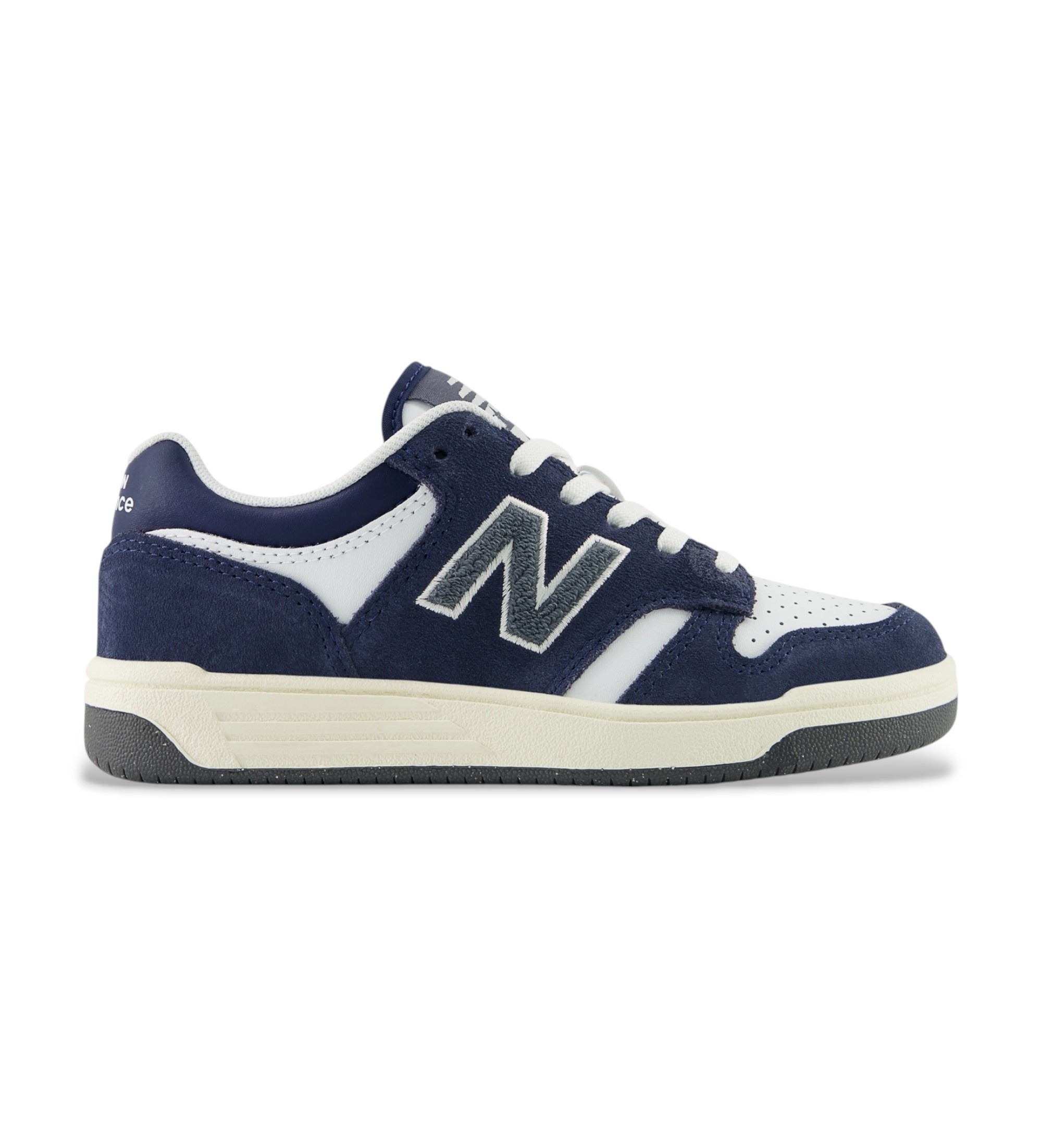 New Balance Unisex für Kinder. PB480V1_KL Sneaker B480 Lace marineblau (32), Wohnung, Wildleder, Schnürsenkel, Lässig, Kinderbekleidung