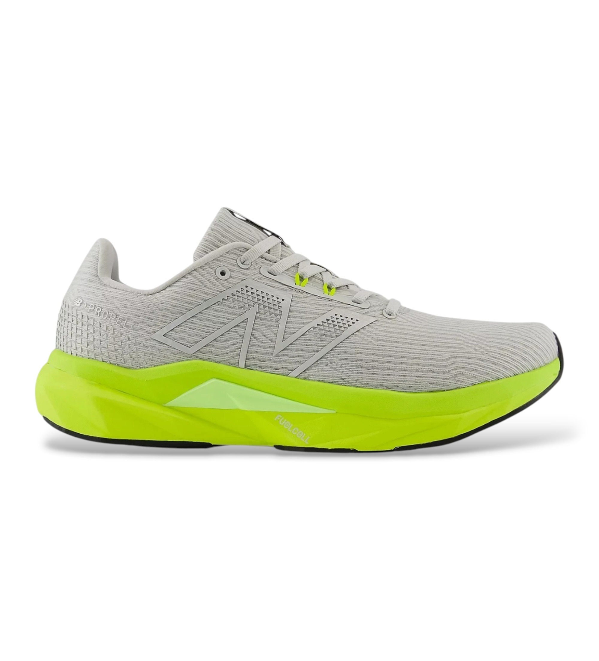 New Balance für Herren. MFCPRV5 FuelCell Propel v5 Sneaker grau (43), Wohnung, Schnürsenkel, Sportlich, Masche