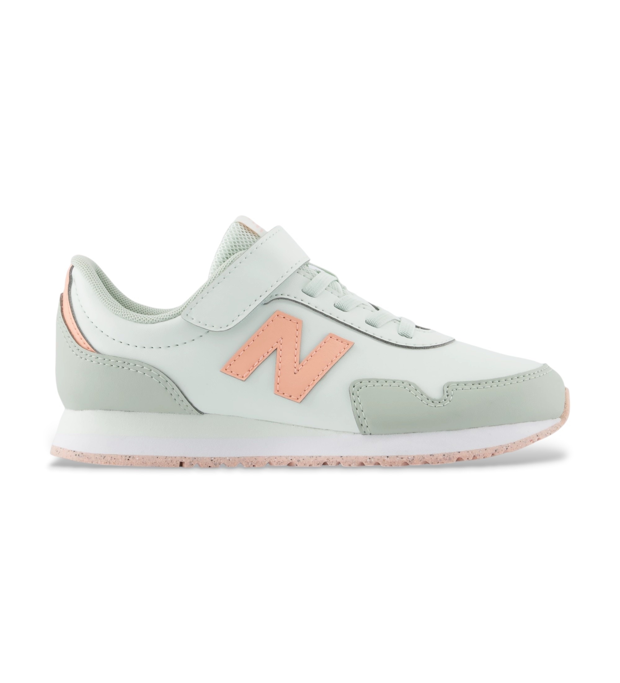 New Balance Unisex für Kinder. P323V1_KL Sneaker 323 Bungee Lace mit Klettverschluss oben, silber (32), Wohnung, Sportlich, Kinderbekleidung