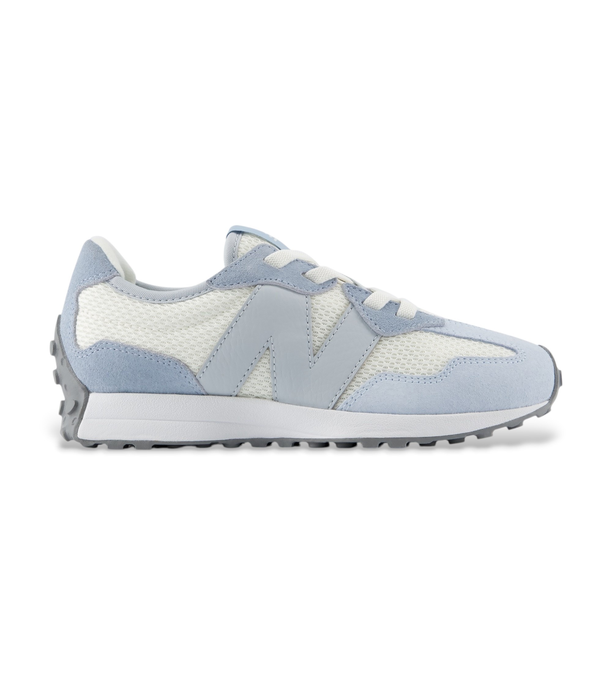 New Balance für Mädchen. P327V1_KL Sneaker 327 blau (105USA=28), Stoff, Wohnung, Schnürsenkel, Lässig, Kinderbekleidung