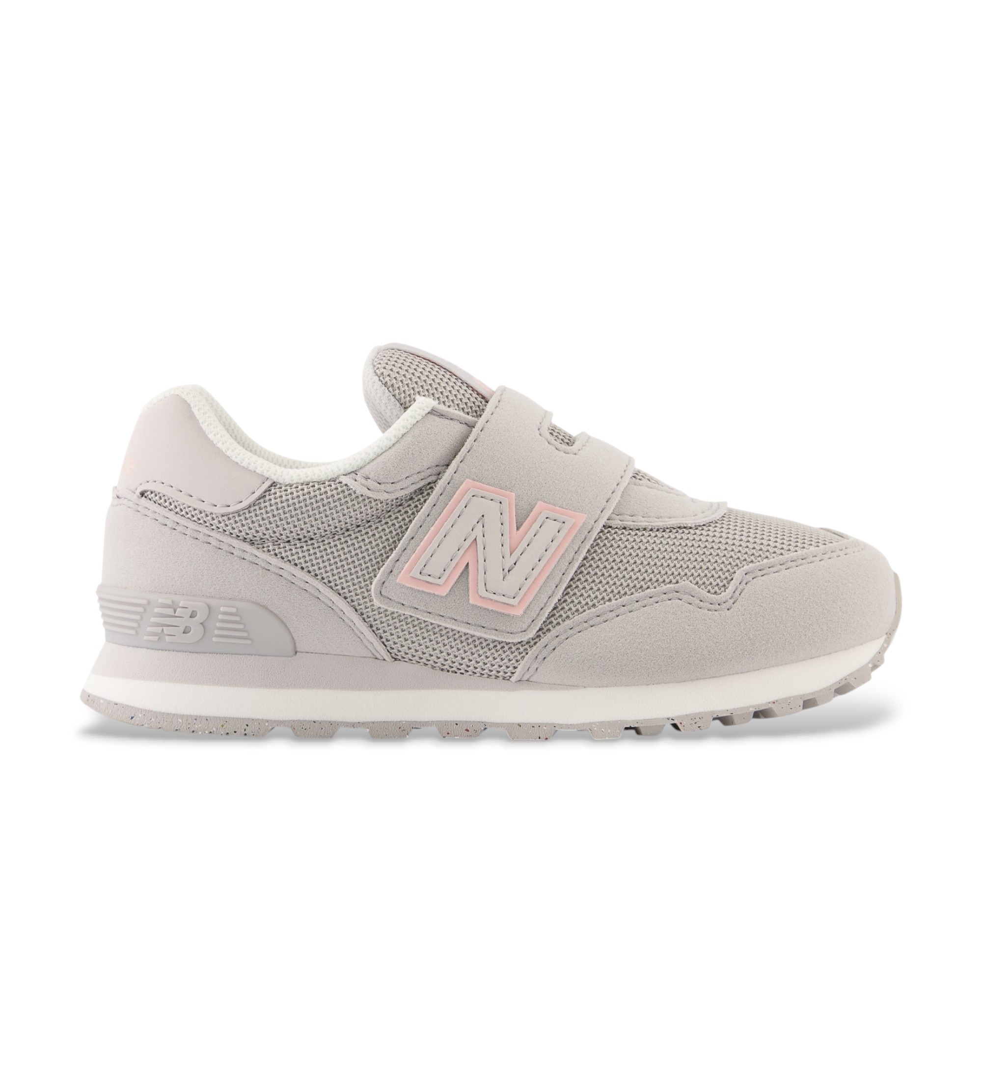 New Balance Unisex für Kinder. PV515V1 Sneaker 515 Hook & Loop, grau (33), Wohnung, Klettverschluss, Sportlich, Kinderbekleidung