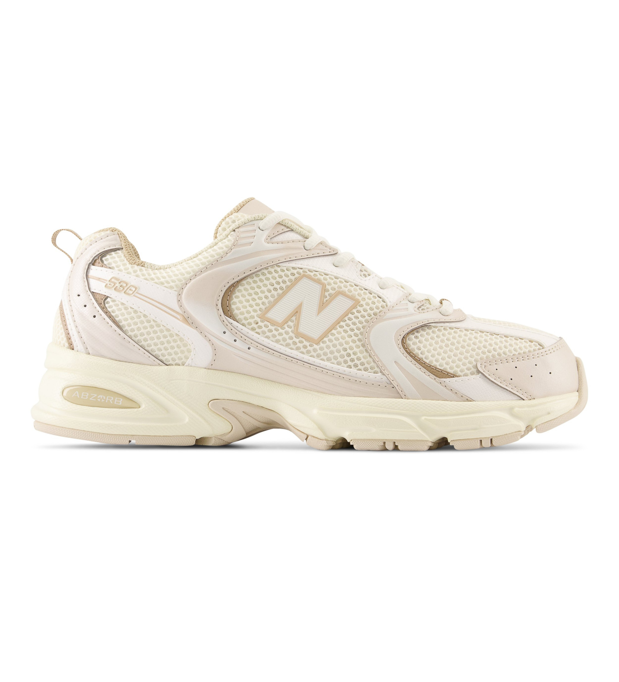 New Balance Unisex. MR530 Turnschuhe 530 beige (43), Wohnung, Wildleder, Schnürsenkel, Lässig, Sportlich, Laufen, Multisport