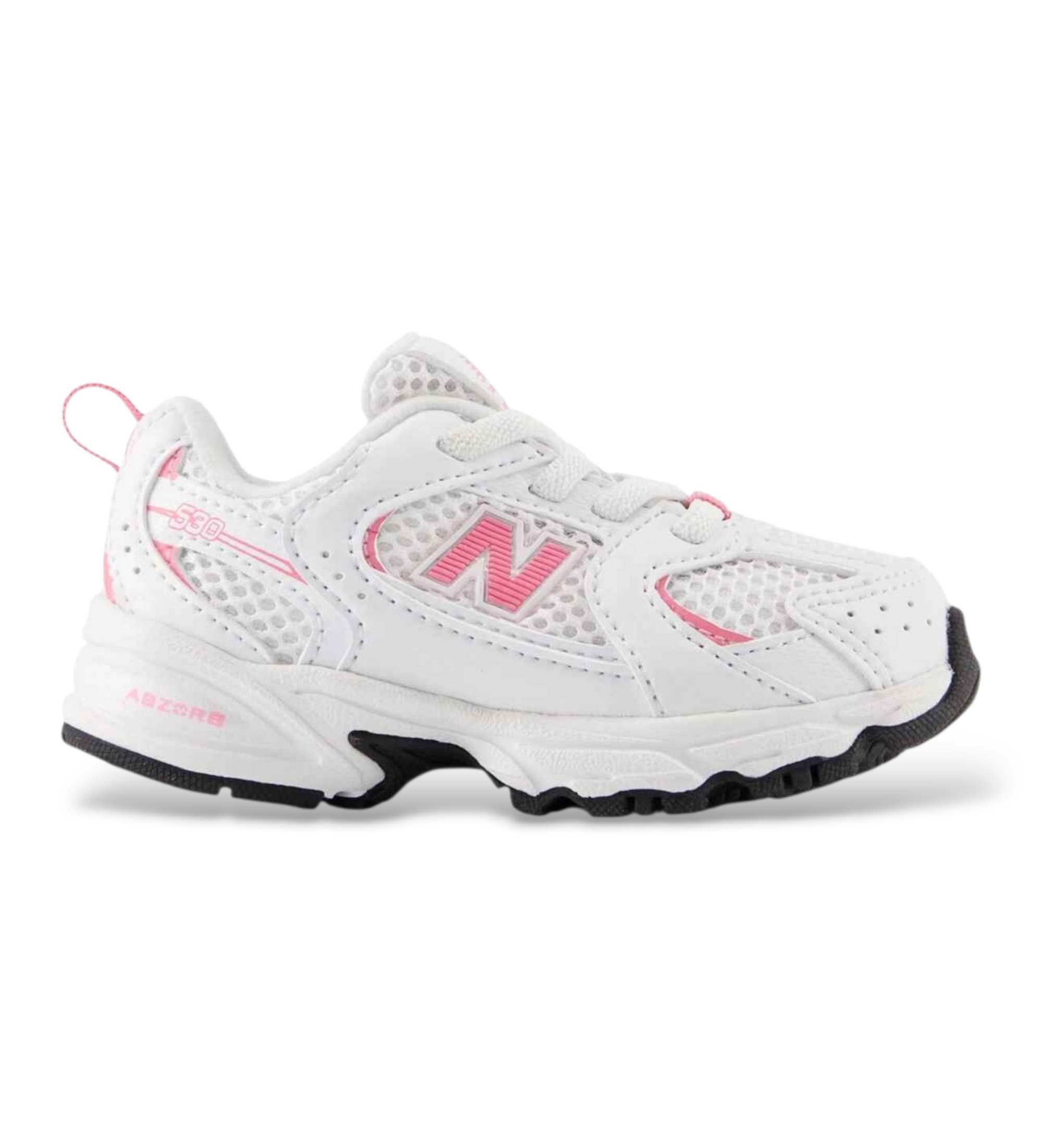 New Balance Unisex für Kinder. IZ530V1 Sneaker 530 Bungee Weiß (21), Wohnung, Schnürsenkel, Lässig, Kinderbekleidung