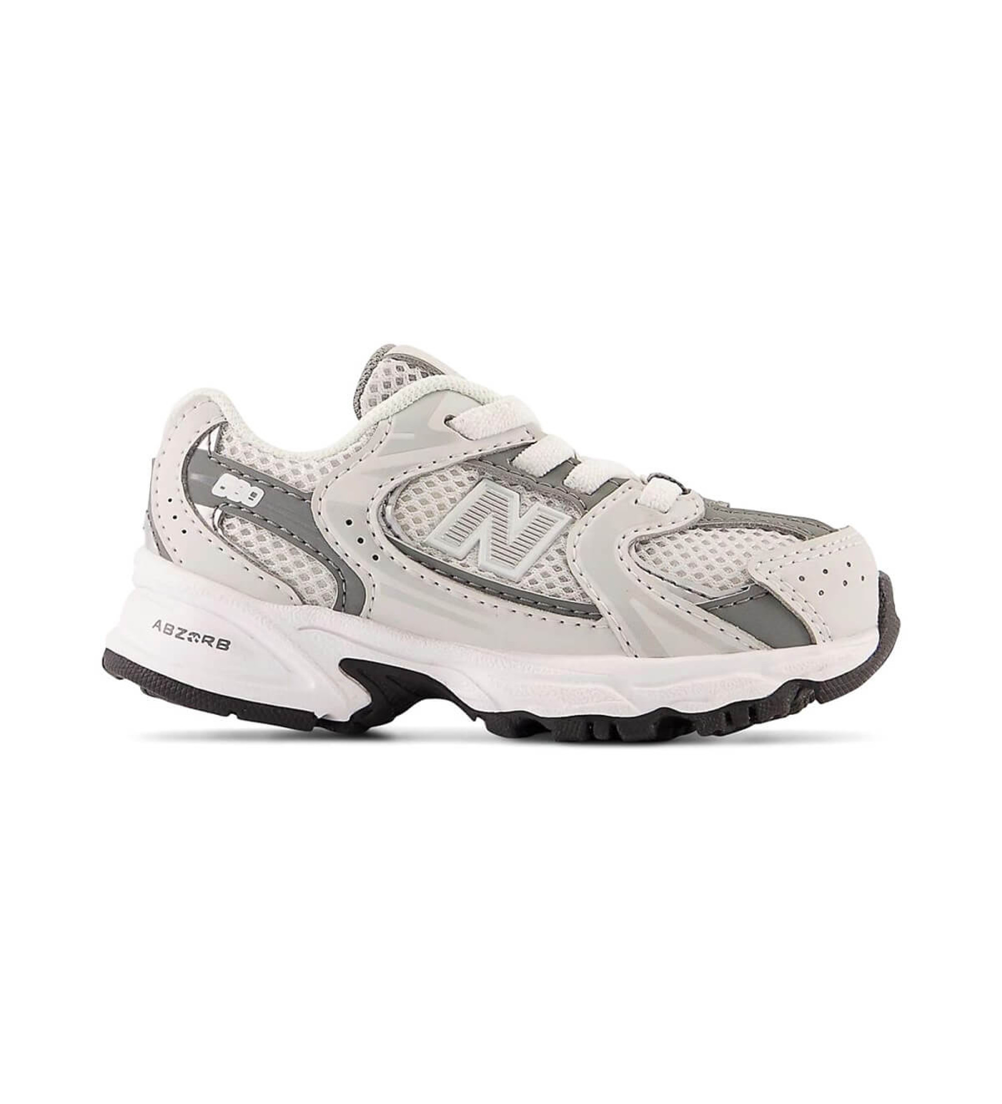 New Balance Unisex für Kinder. IZ530V1 Schuhe 530 Bungee grau (25), Wohnung, Schnürsenkel, Klettverschluss, Lässig, Kinderbekleidung