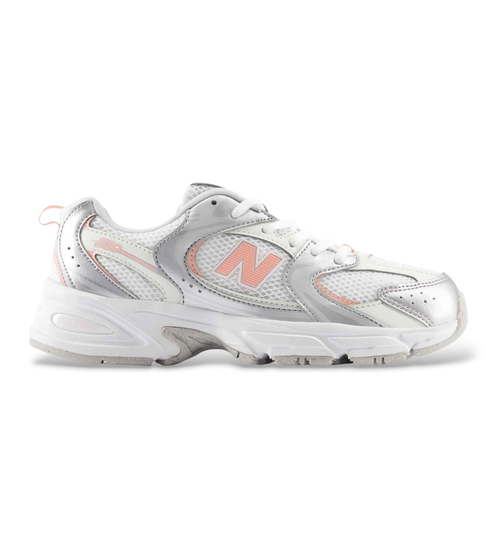 New Balance Unisex für Kinder. G530V1_KL Sneaker 530 Lace weiß, silber (37), Wohnung, Schnürsenkel, Lässig, Kinderbekleidung