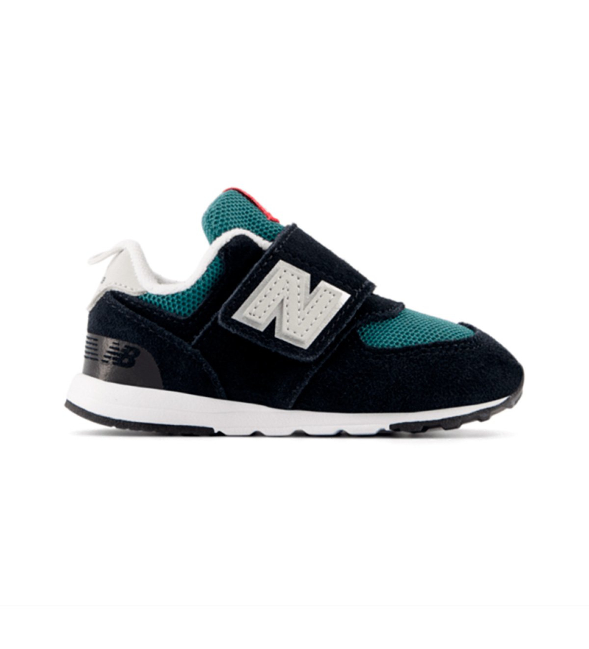 New Balance Unisex für Kinder. NW574V2 Turnschuhe 574 schwarz (19), Wohnung, Klettverschluss, Lässig, Kinderbekleidung