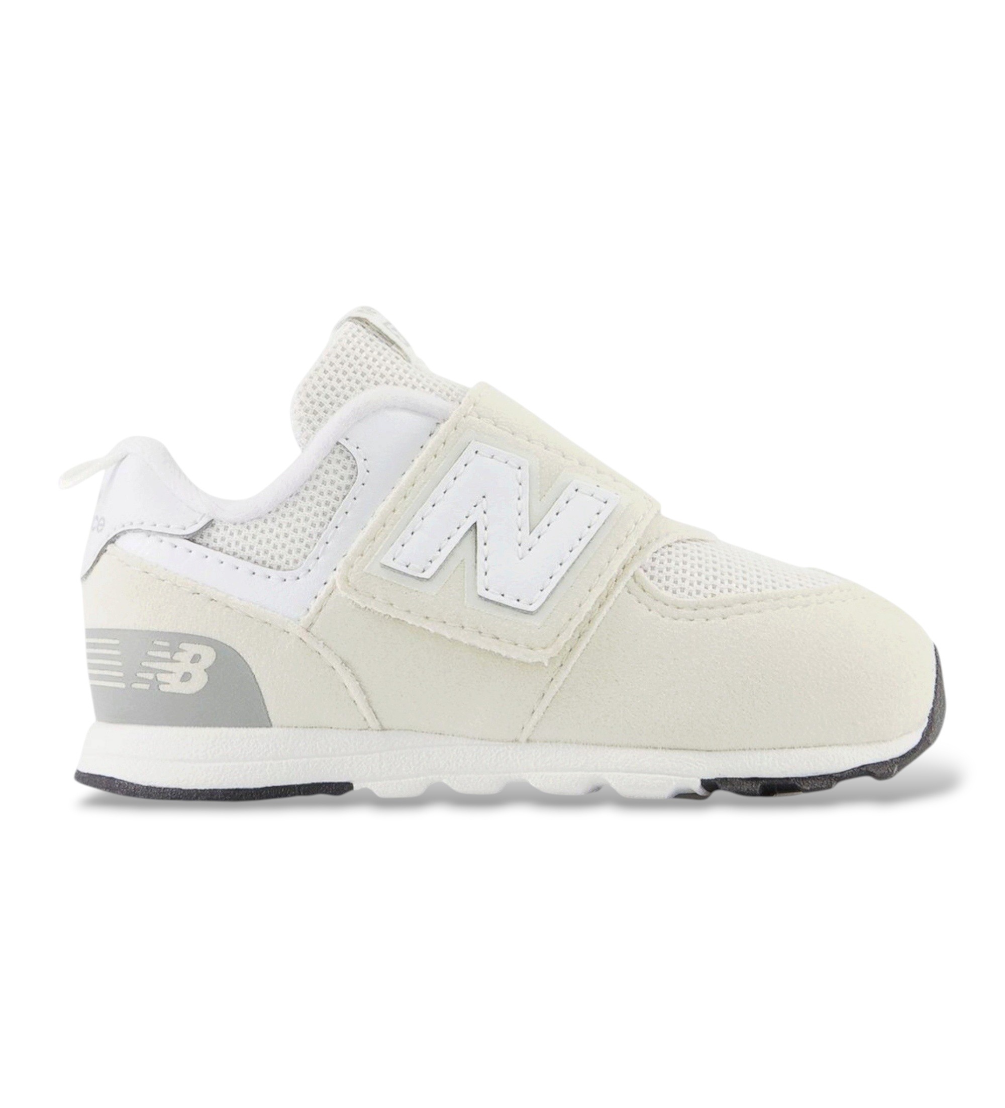 New Balance Unisex für Kinder. NW574V1 Sneaker 574 NEW-B Hook & Loop, weiß (26), Wohnung, Klettverschluss, Lässig, Grau, Kinderbekleidun