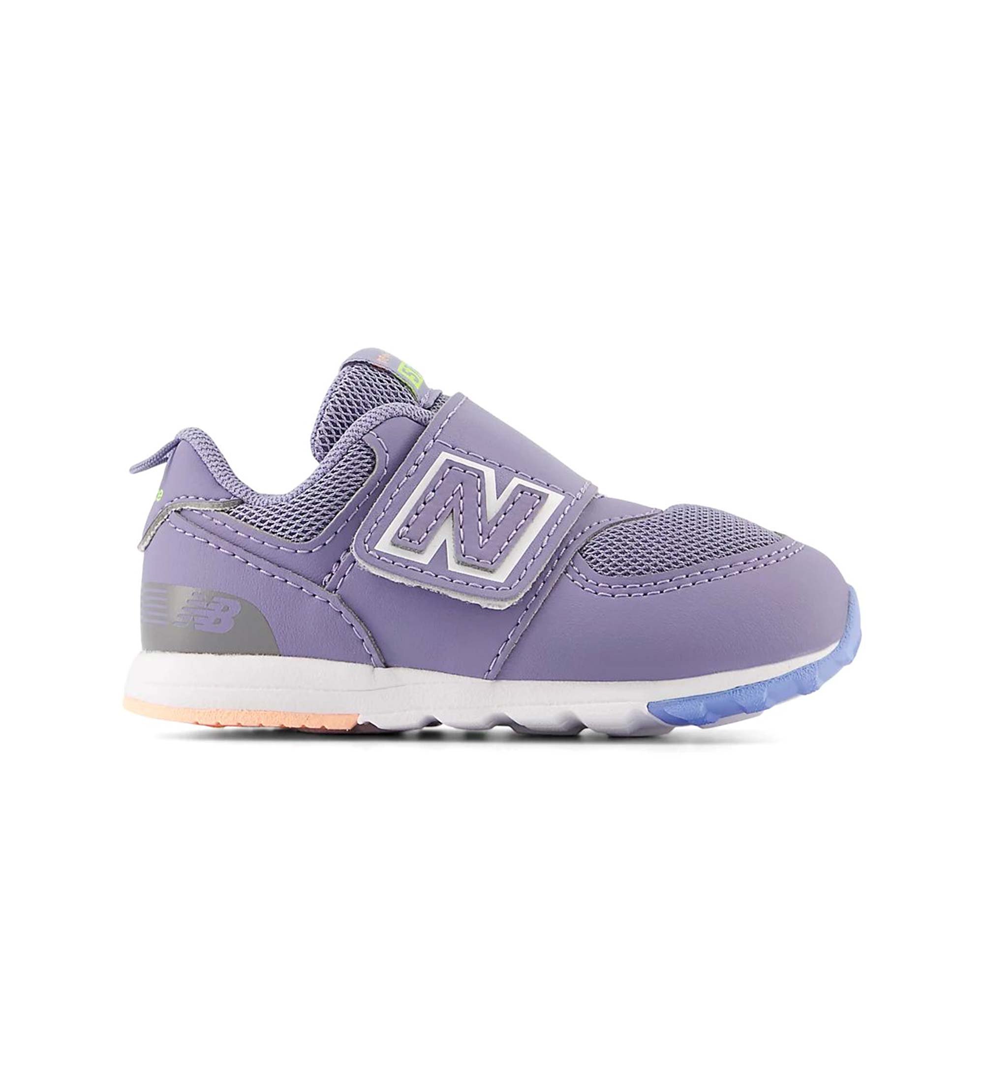 New Balance Unisex für Kinder. NW574V2 Turnschuhe 574 New B lila (21), Wohnung, Klettverschluss, Lässig, Flieder, Kinderbekleidung