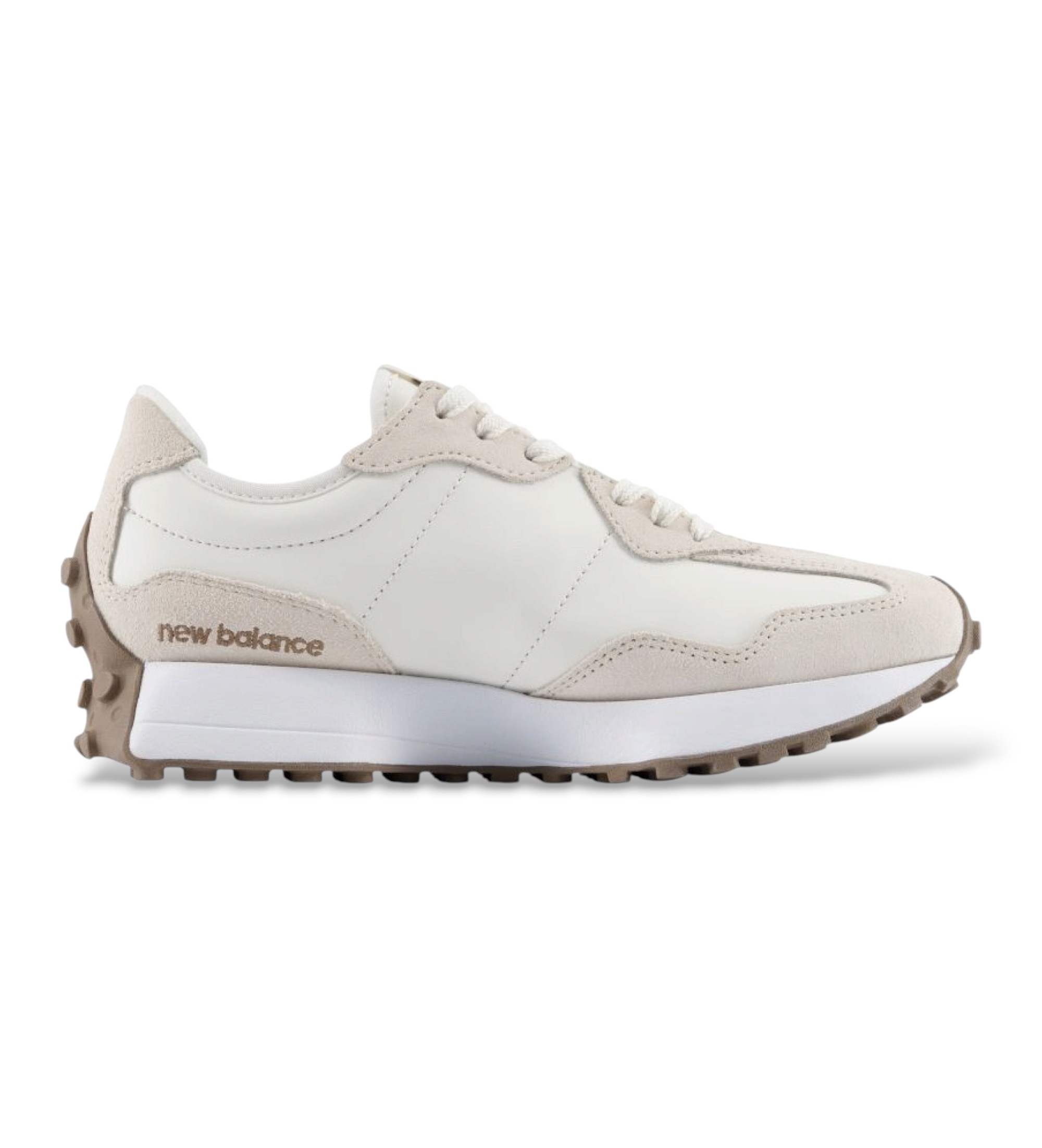 New Balancevoor vrouwen. W327V1_LI Suède sneakers 327 beige (38), Plat, Veters, Casual