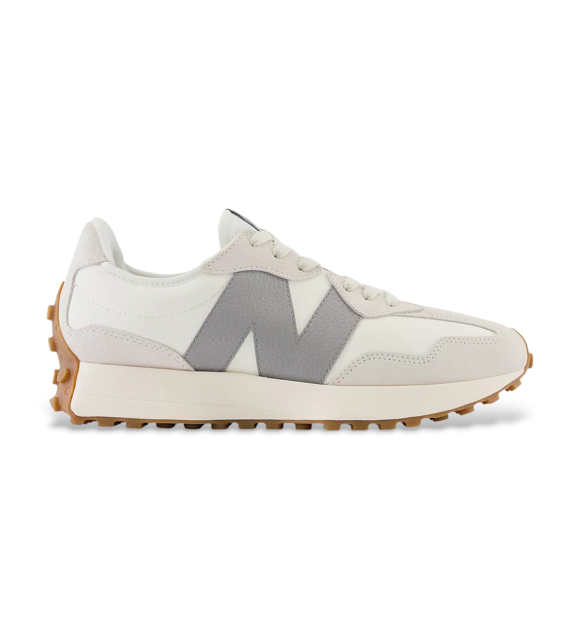 New Balance für Damen. U327V1 Turnschuhe aus Leder 327 off-white (41.5), Weiß, Wohnung, Schnürsenkel, Lässig