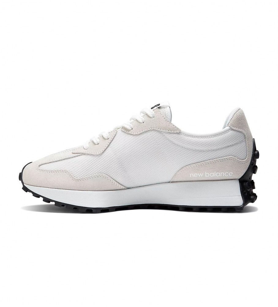 New Balance pour homme. MS327V1 Baskets en cuir 327 gris (42), Blanc, Plat, Lacets, Casuel
