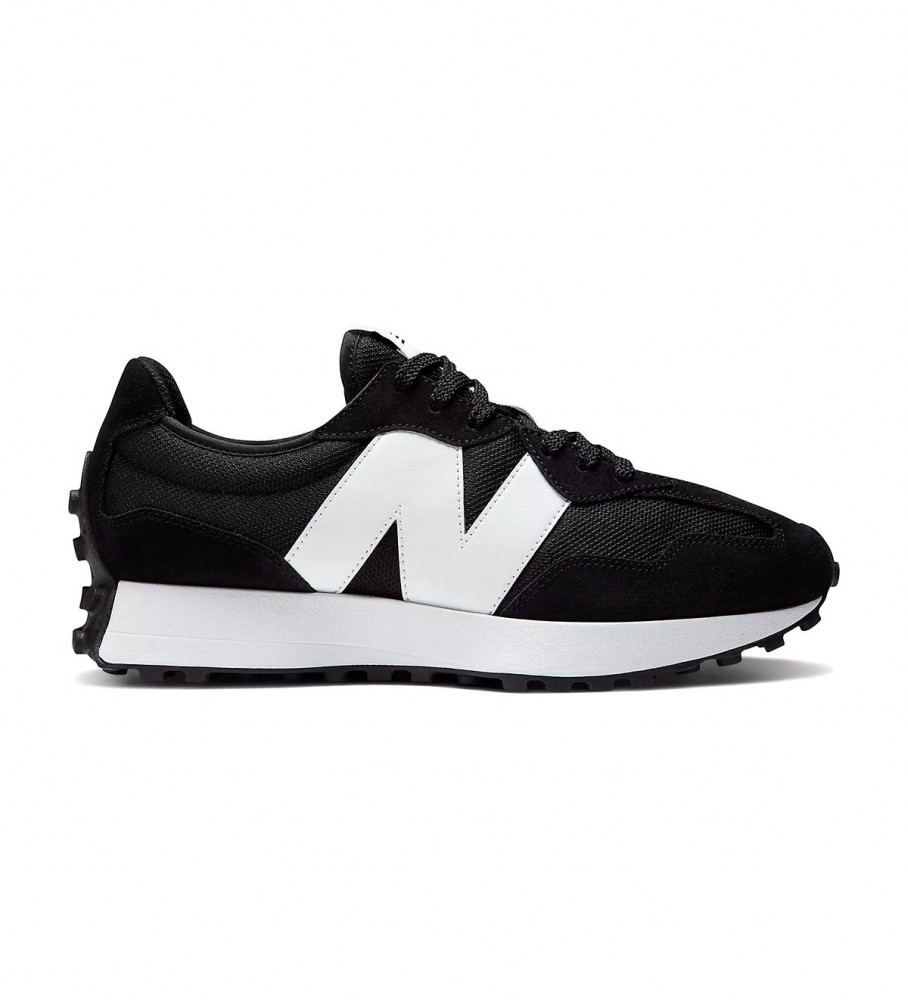New Balance für Herren. MS327V1 Turnschuhe aus Leder 327 schwarz (44), Wohnung, Schnürsenkel, Lässig